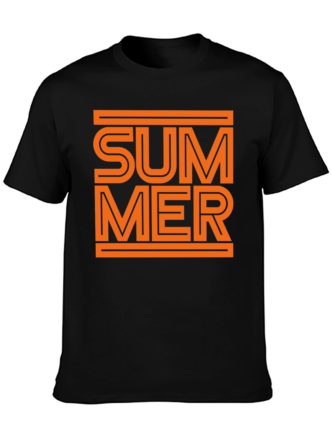 Black Summer Graphic Tee - Stylish Black T-Shirt view 3