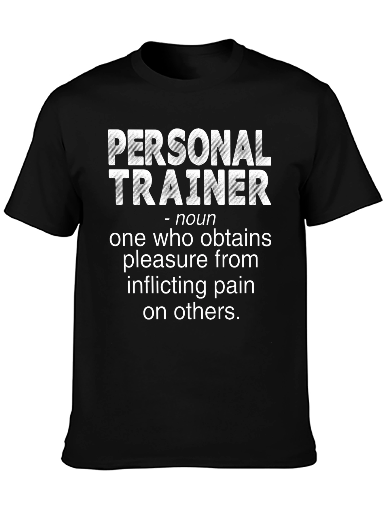 Black Personal Trainer Definition T-Shirt Funny Workout Gift view 3