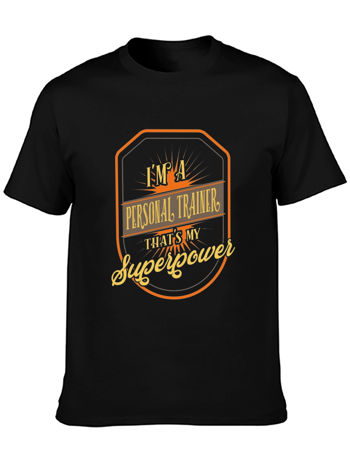 Black Personal Trainer Superpower Graphic Tee view 3