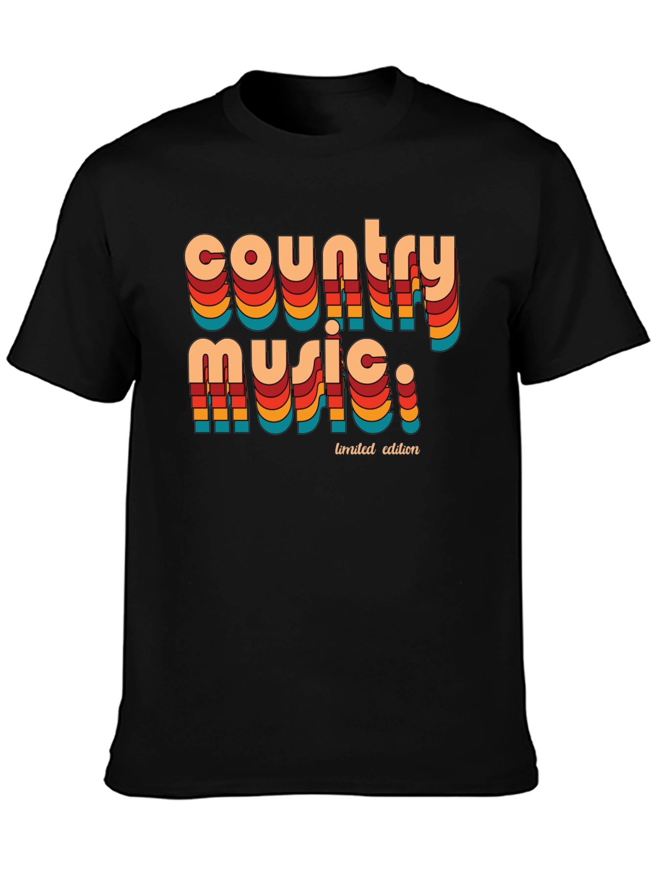 Black Country Music Limited Edition Retro Graphic T-Shirt view 3