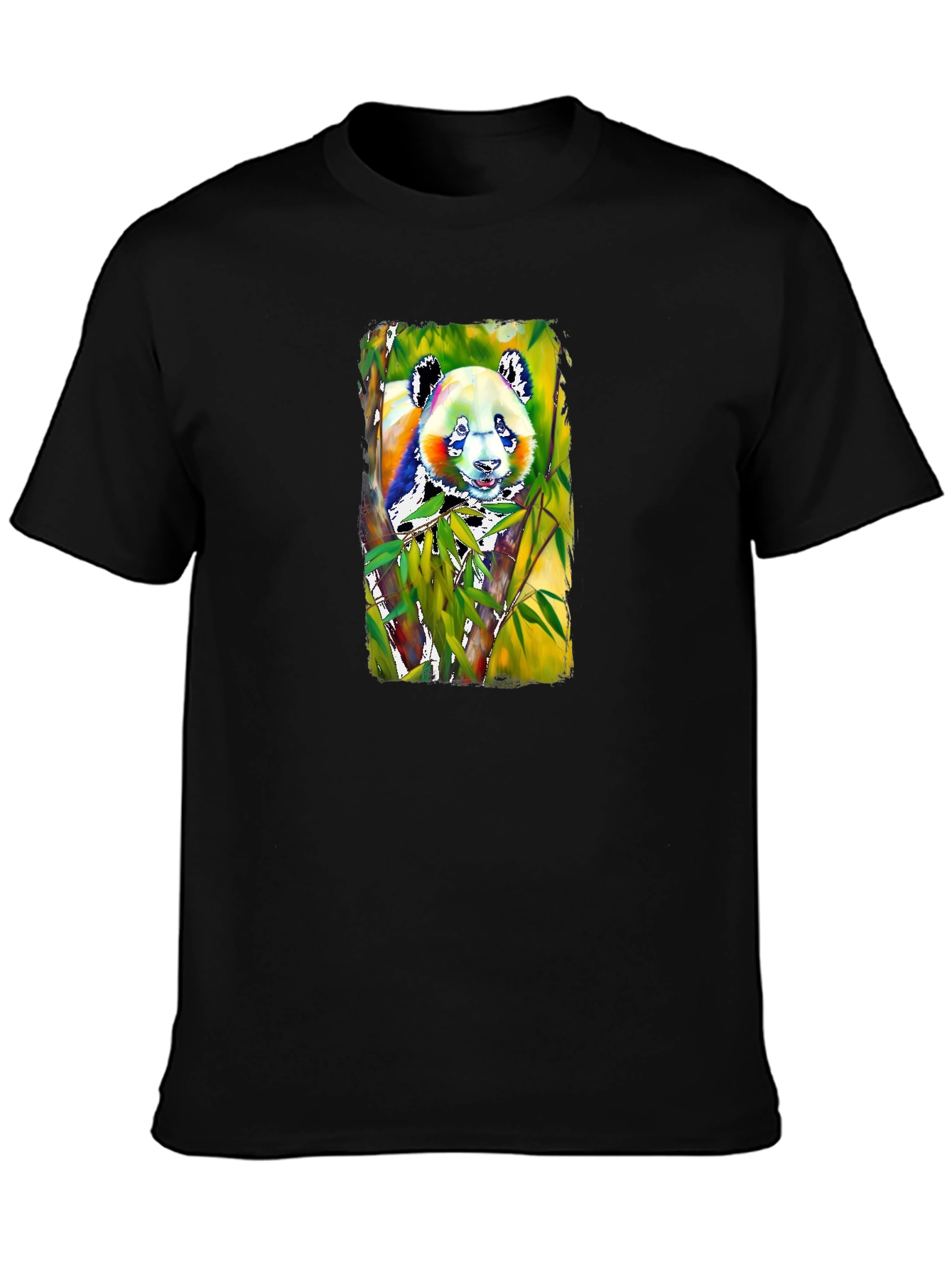 Black Panda Graphic Tee - Men's Black T-Shirt view 3