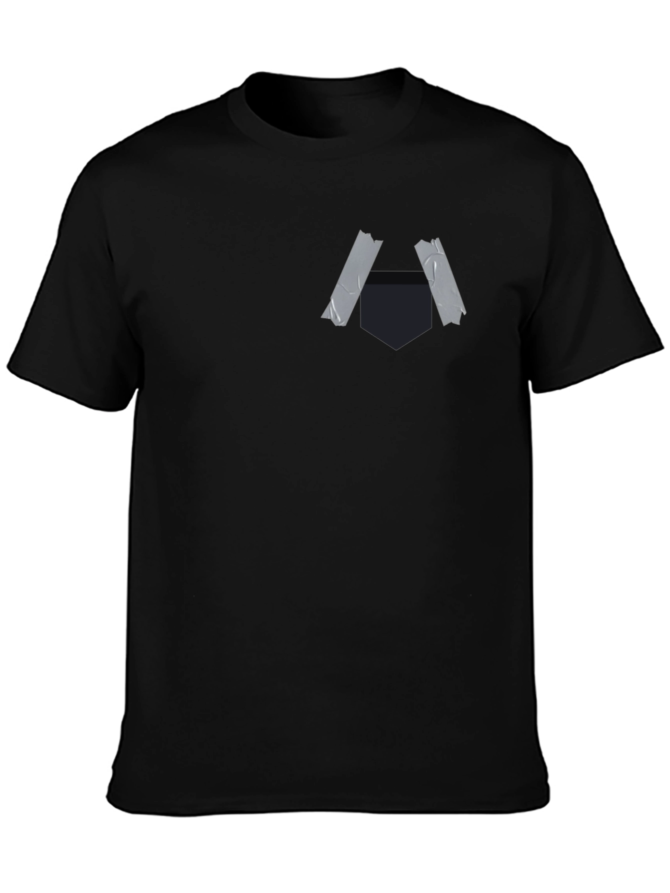 Black Taped Pocket Graphic Tee - Casual Style view 3