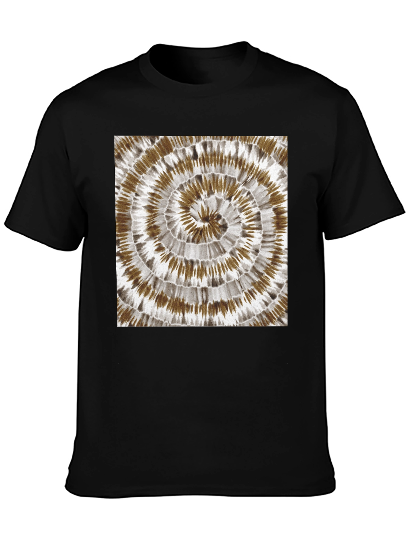 Black Tie-Dye Swirl T-Shirt - Casual Comfort view 3