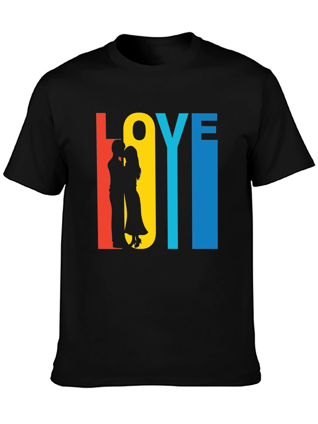 Black Love Silhouette Graphic Tee view 3