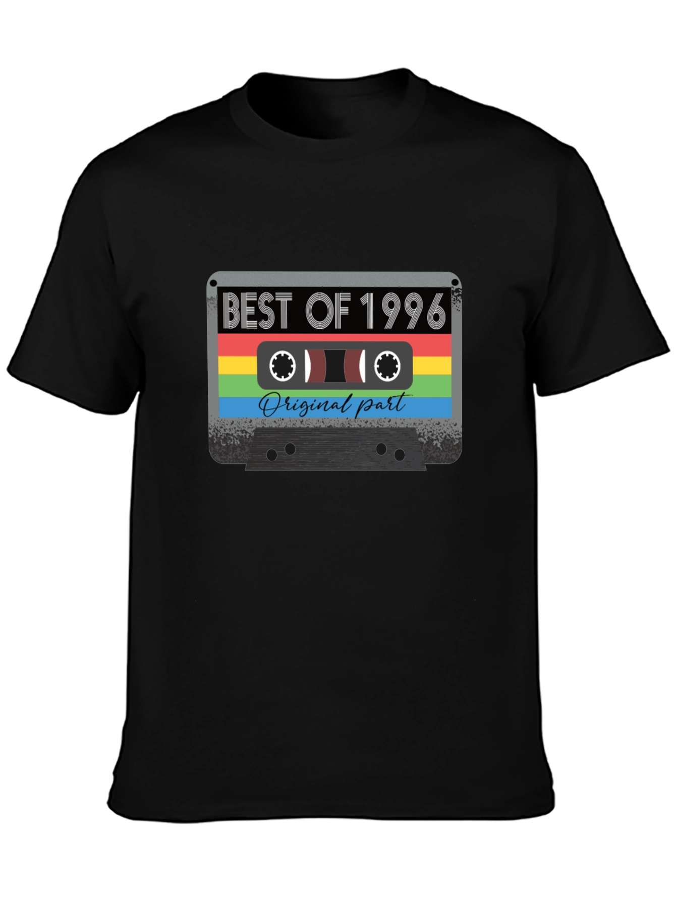 Black Best of 1996 Cassette Tape Graphic T-Shirt view 3