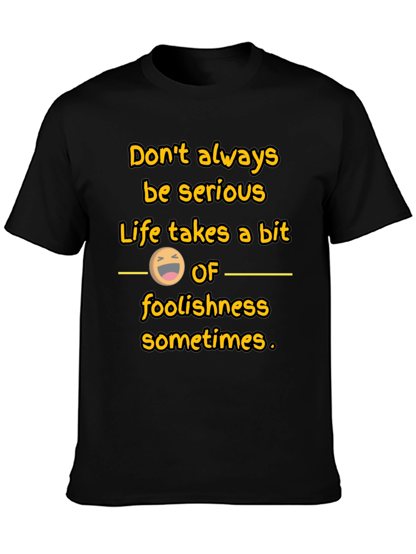 Black Humorous Graphic T-Shirt view 3