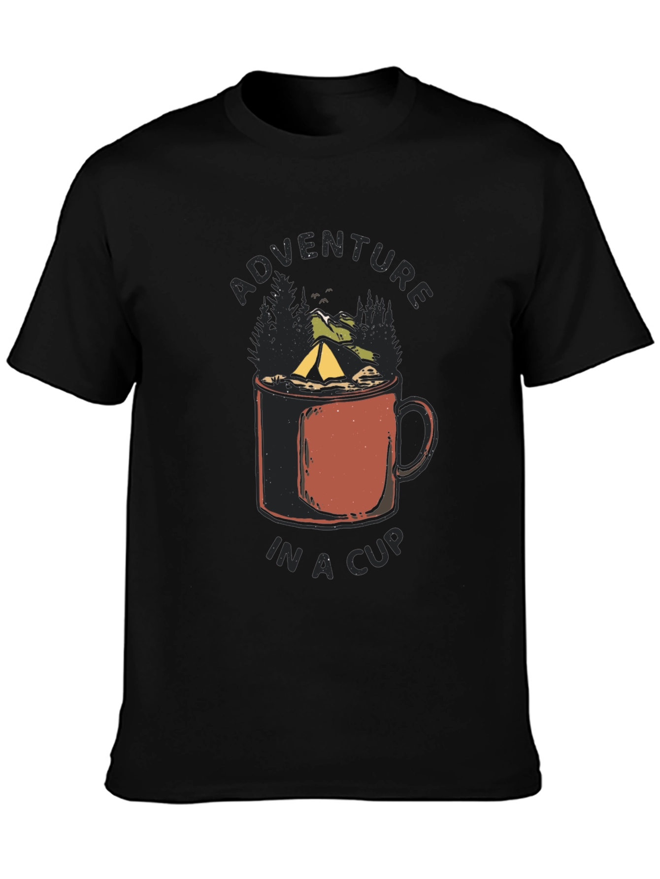 Black Adventure in a Cup Black Tee view 3