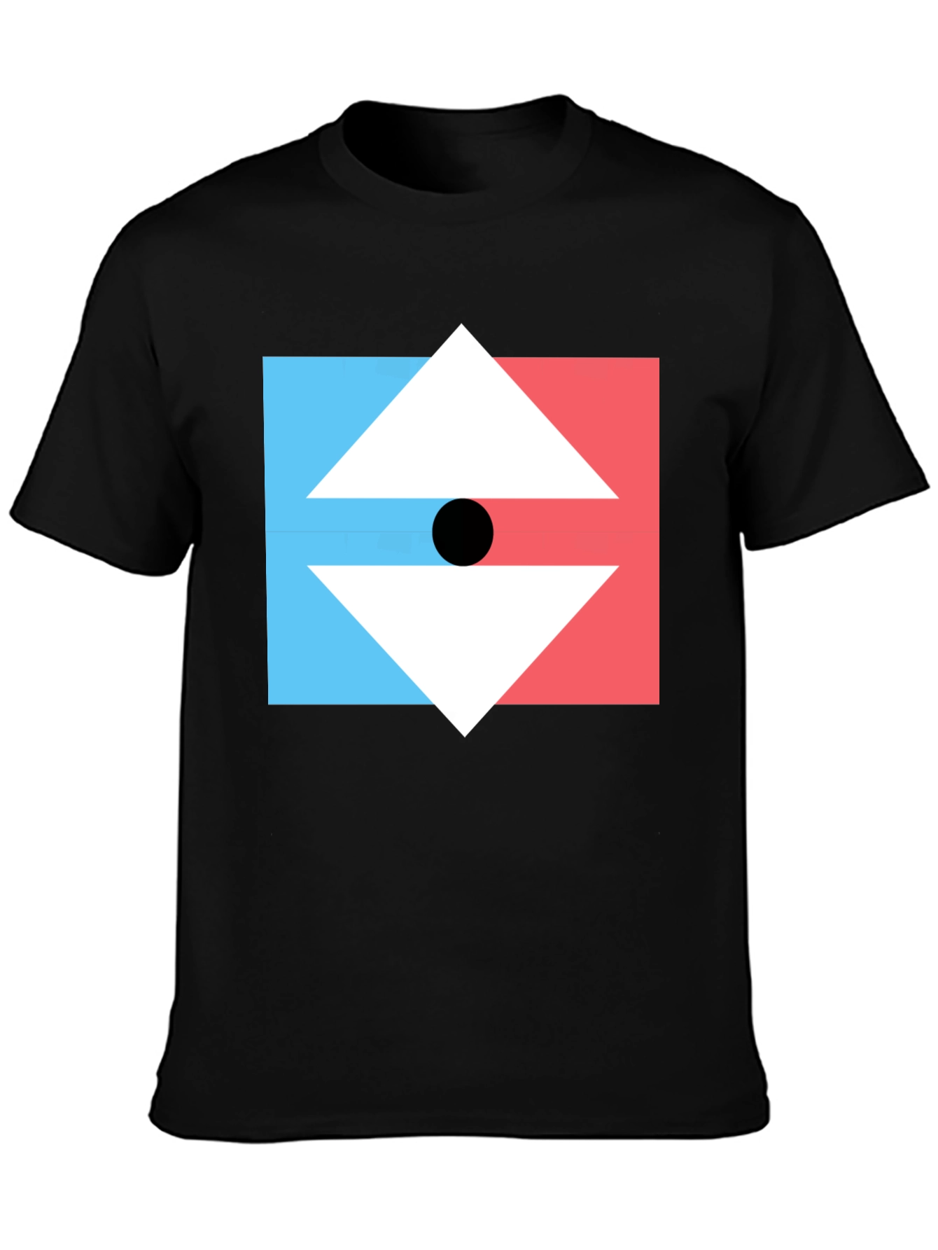 Black Geometric Arrow Graphic Tee - Men's Black T-Shirt view 3