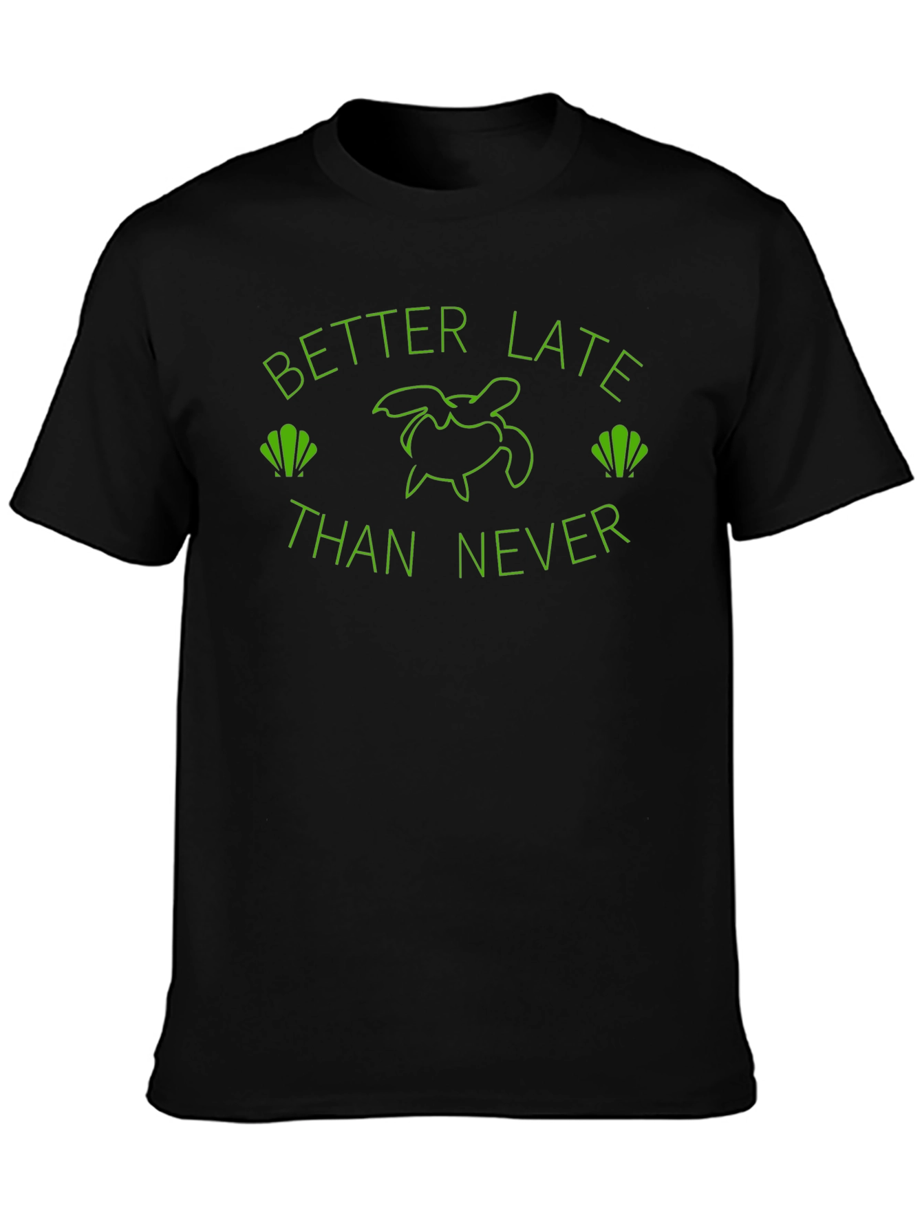 Black Better Late Than Never Graphic Tee view 3