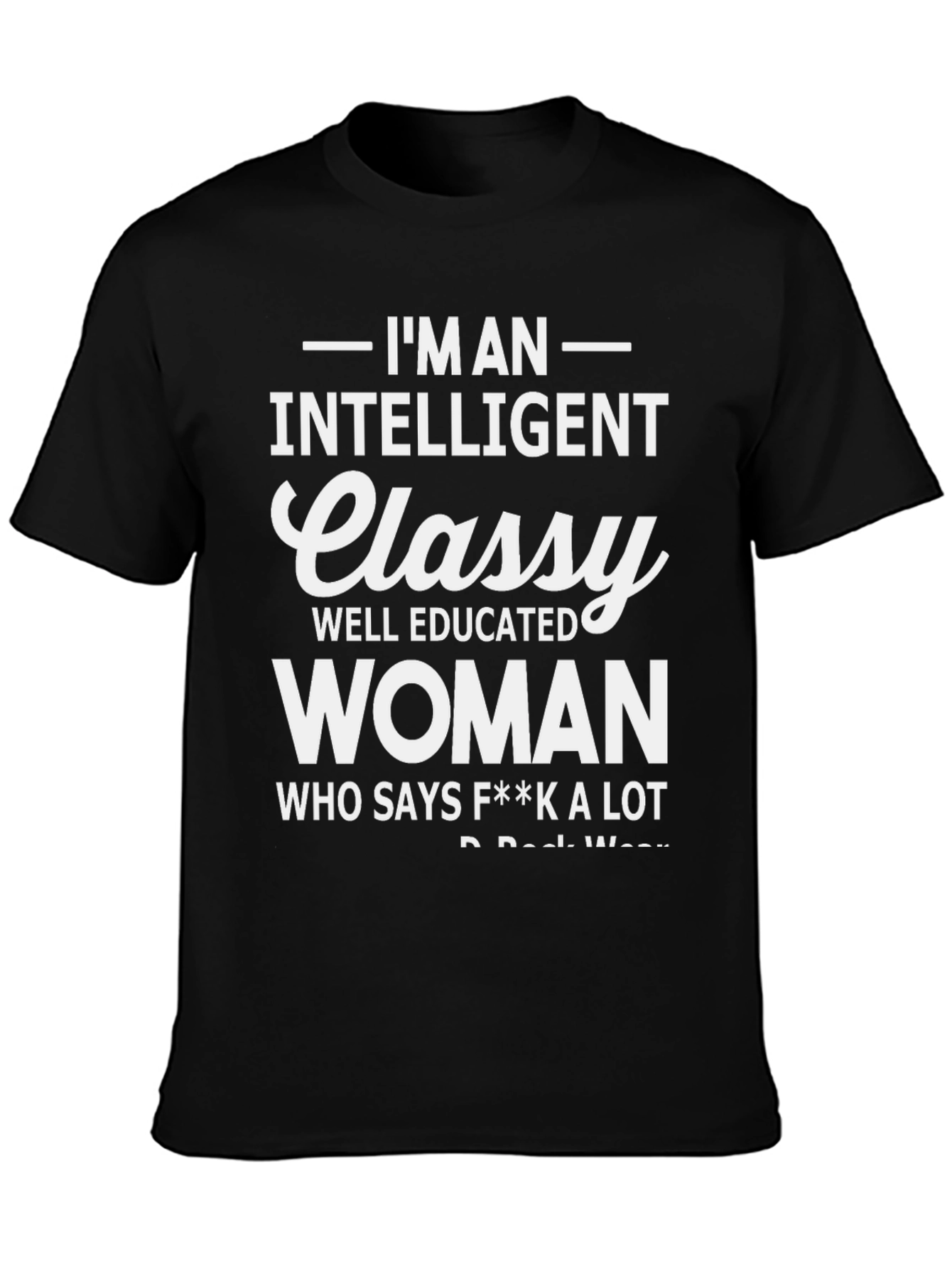 Black Intelligent Classy Woman T-Shirt view 3