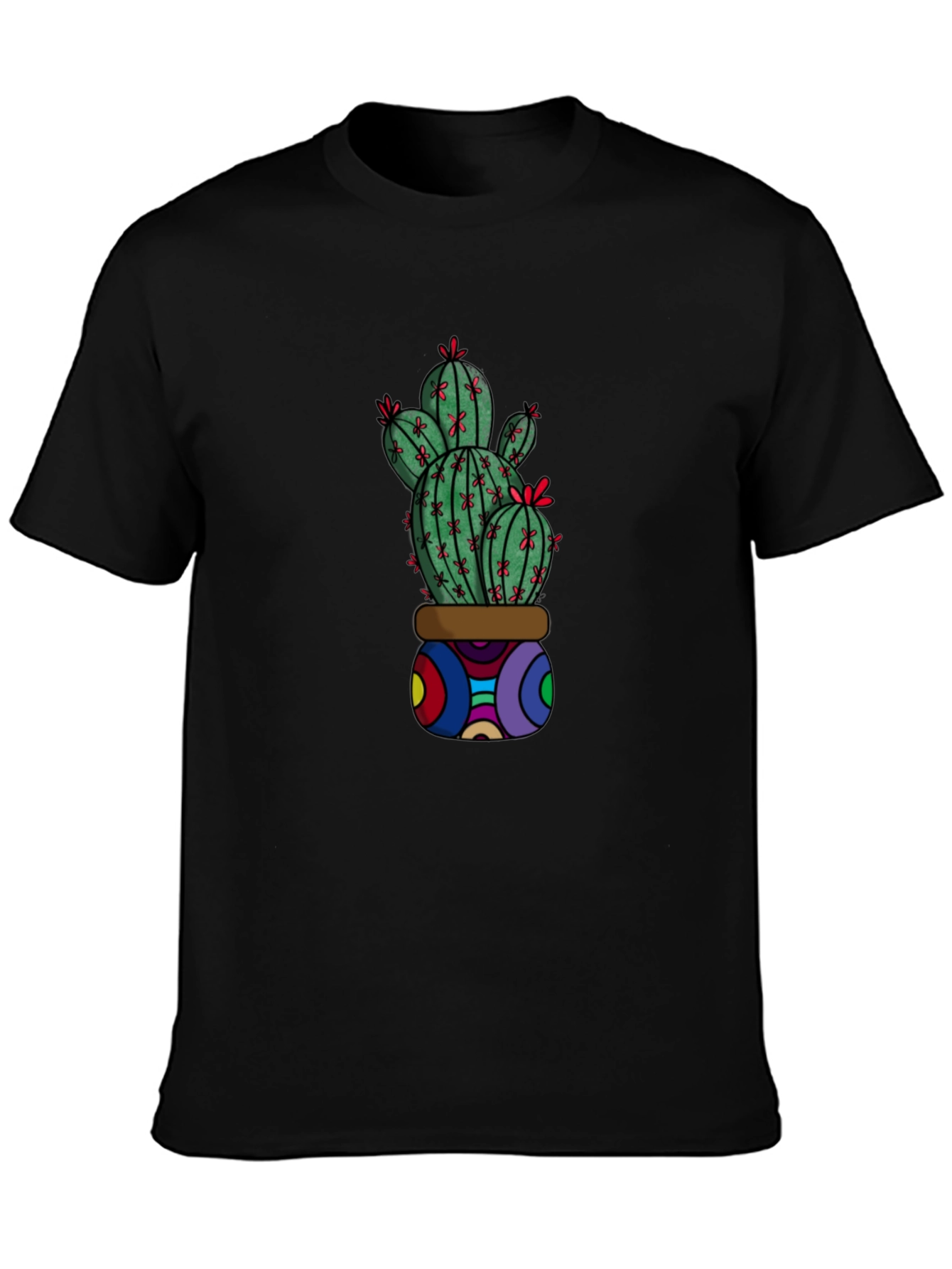 Black Cactus Graphic T-Shirt - Unique & Stylish view 3
