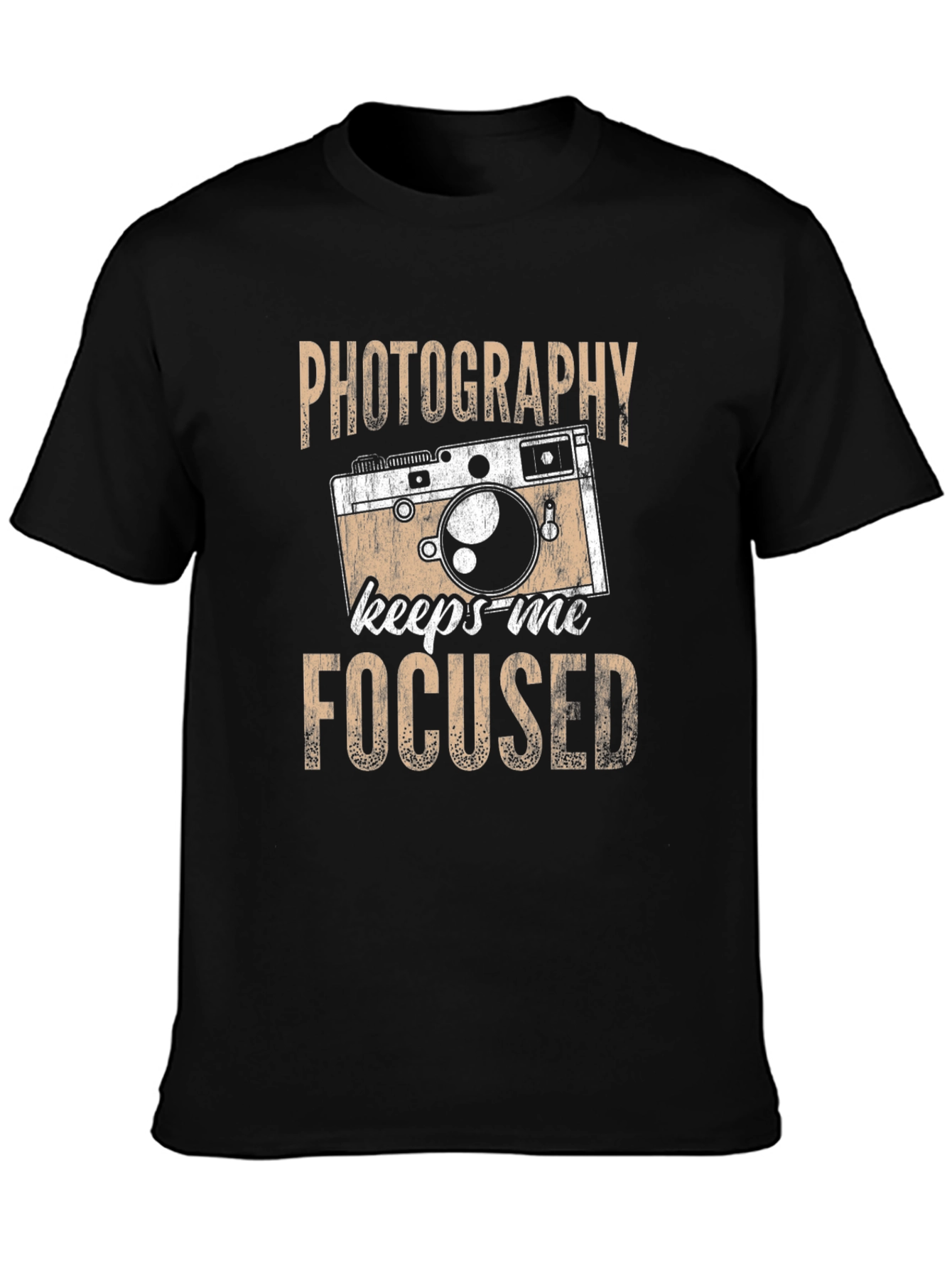 Black Photography Keeps Me Focused T-Shirt view 3
