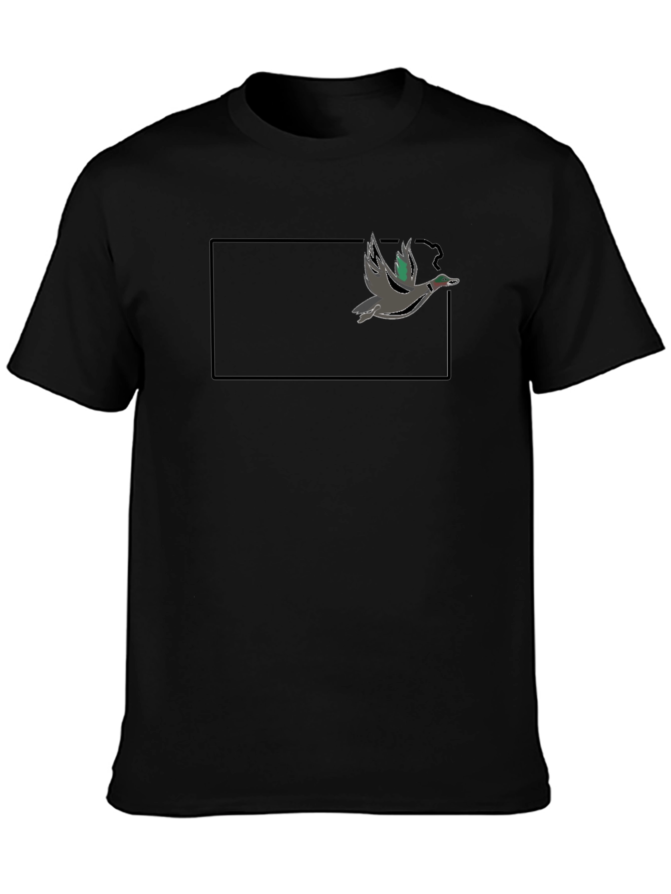 Black Duck Graphic T-Shirt - Casual Black Tee view 3