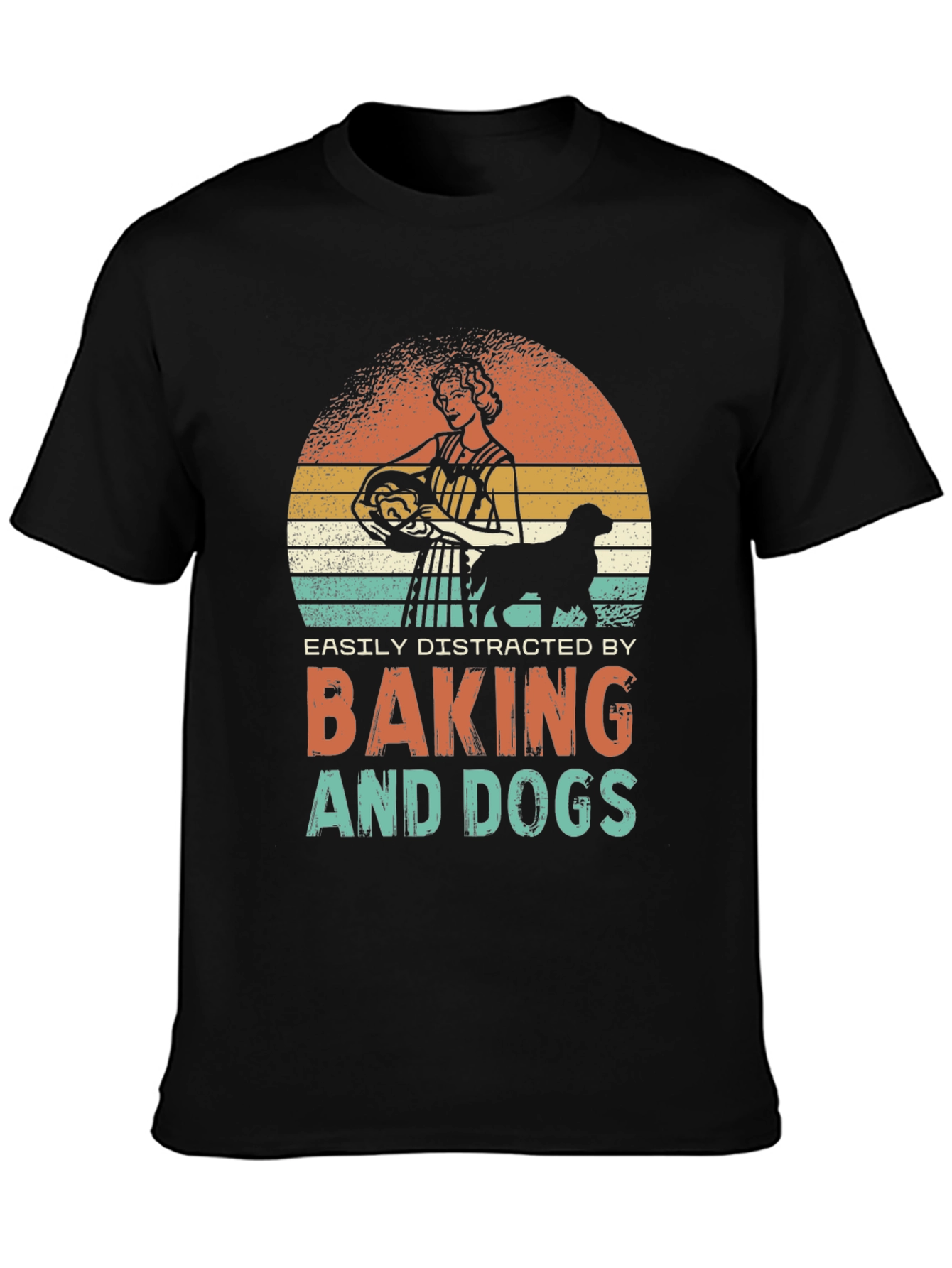 Black Baking and Dogs T-Shirt view 3