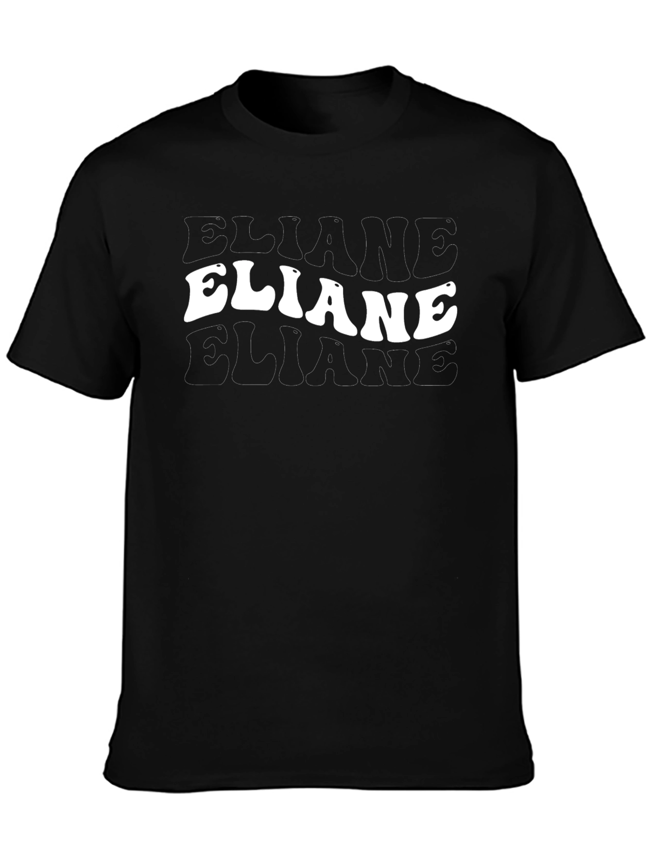 Black Eliane Retro Graphic T-Shirt view 3