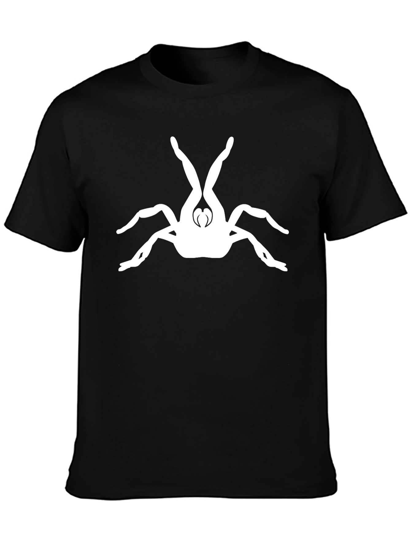 Black Black T-Shirt with Spider Silhouette Graphic view 3