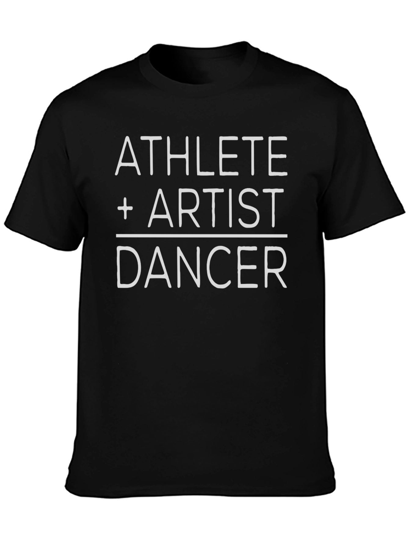 Black Athlete Artist Dancer Black T-Shirt view 3
