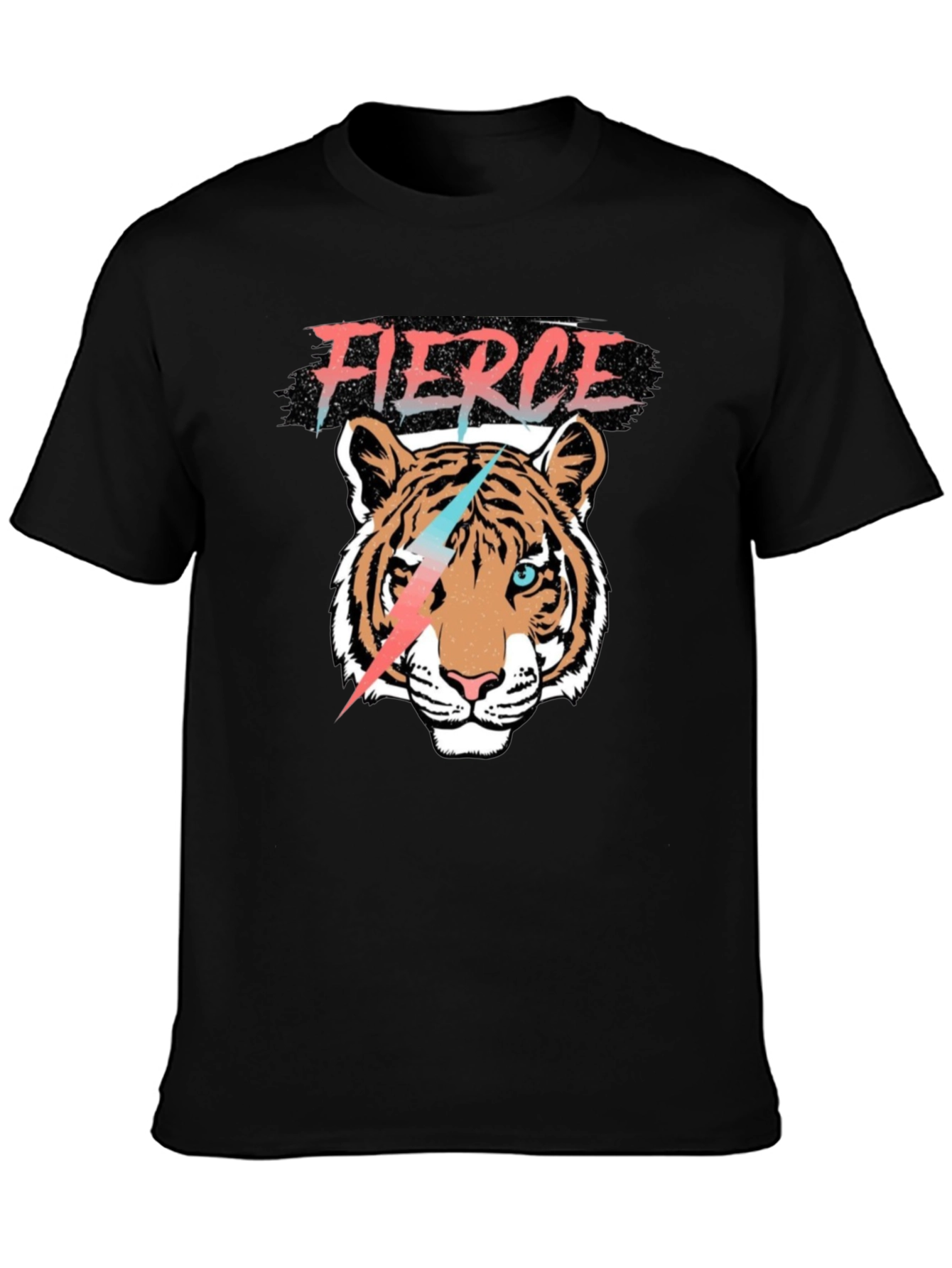 Black Fierce Tiger Graphic Tee view 3