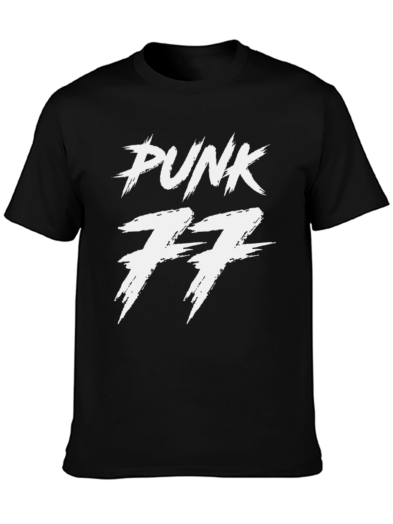 Black Punk 77 Black Graphic Tee view 3