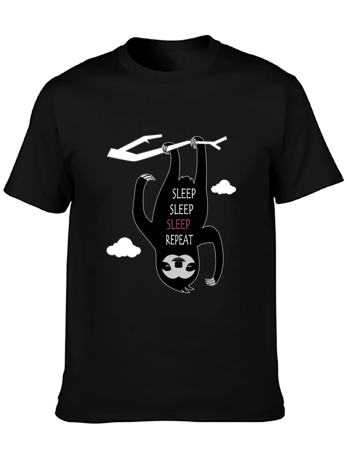 Black Sleepy Sloth T-Shirt - Hang In There! view 3