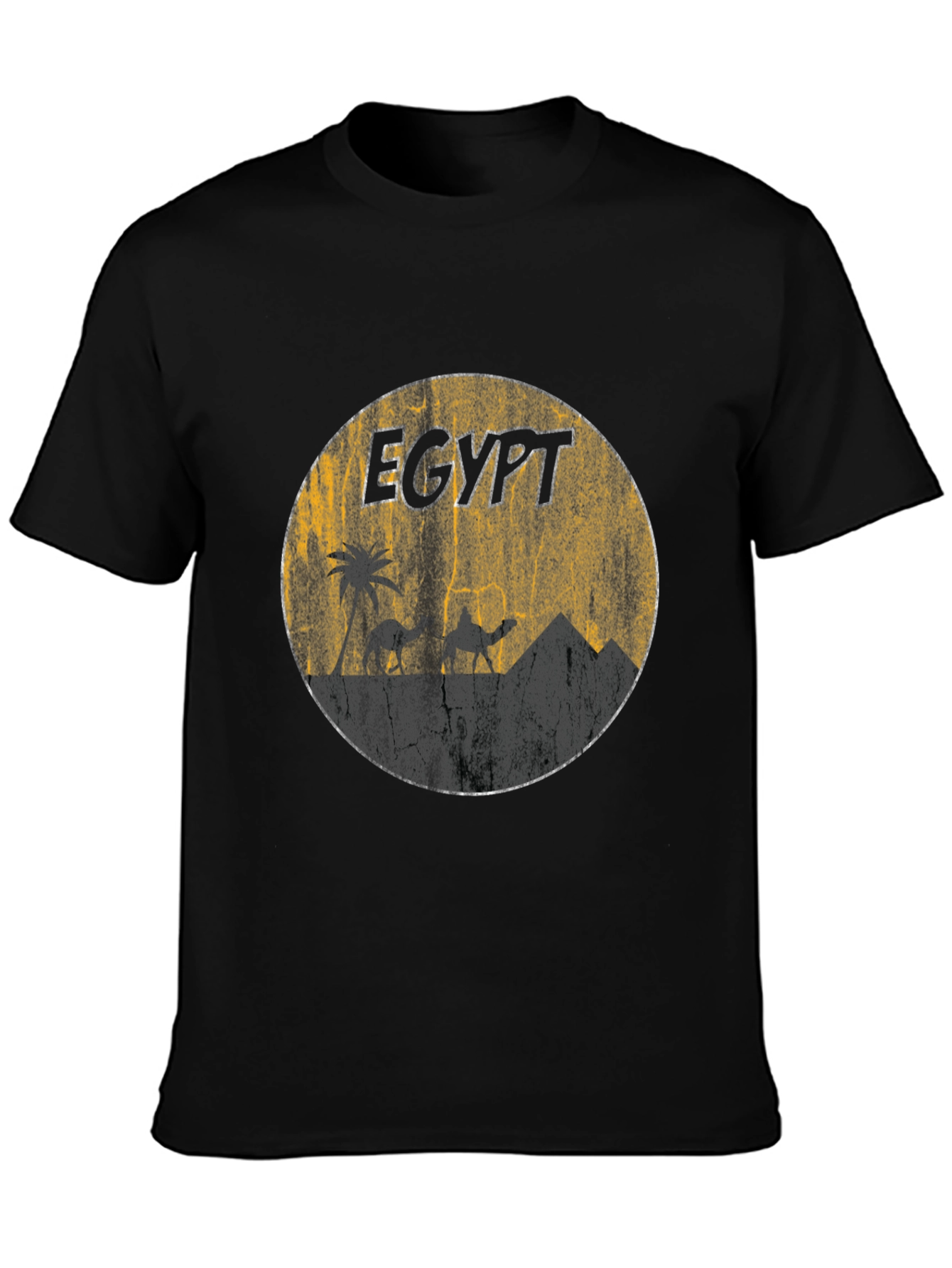 Black Egypt Vintage Graphic T-Shirt view 3