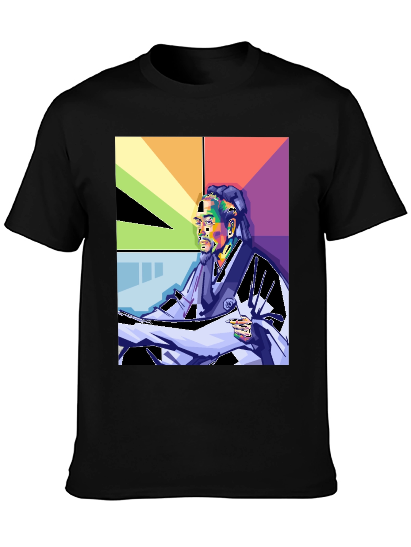 Black Snoop Dogg Pop Art Graphic Print T-Shirt view 3