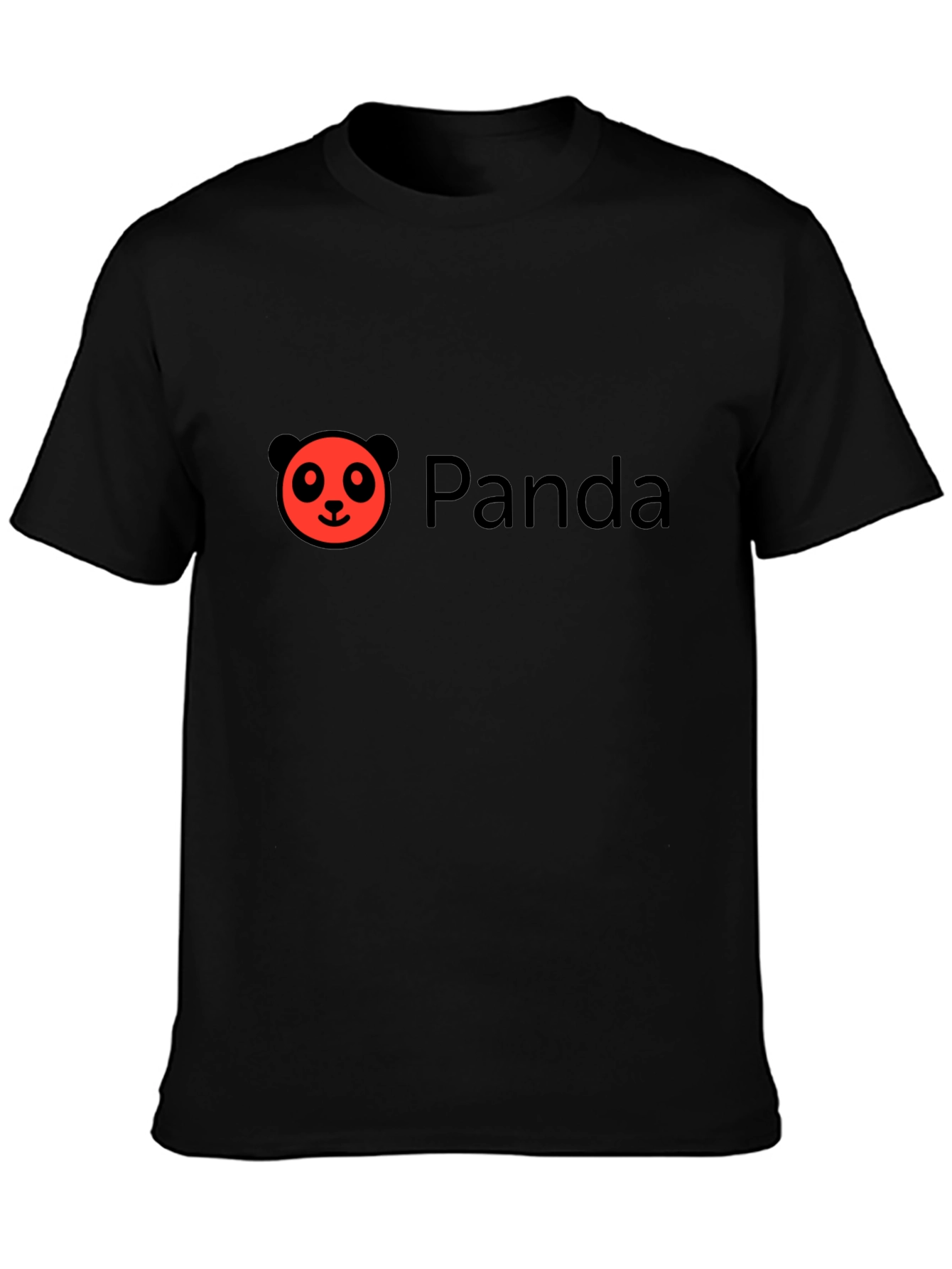 Black Panda Logo Graphic T-Shirt - Casual Black Tee view 3