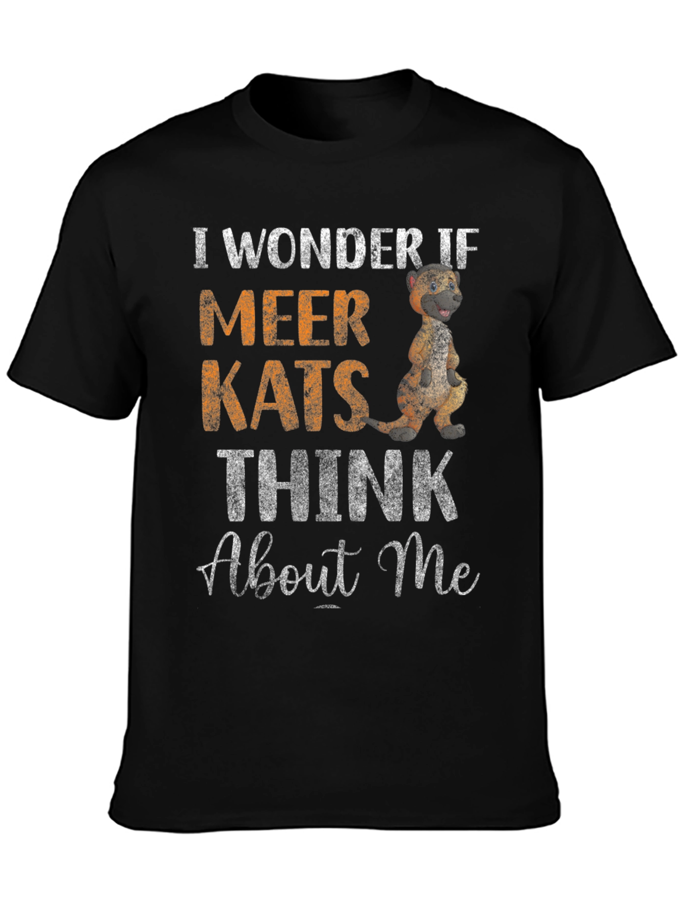 Black Meerkat Graphic T-Shirt Funny Animal Lover Tee view 3