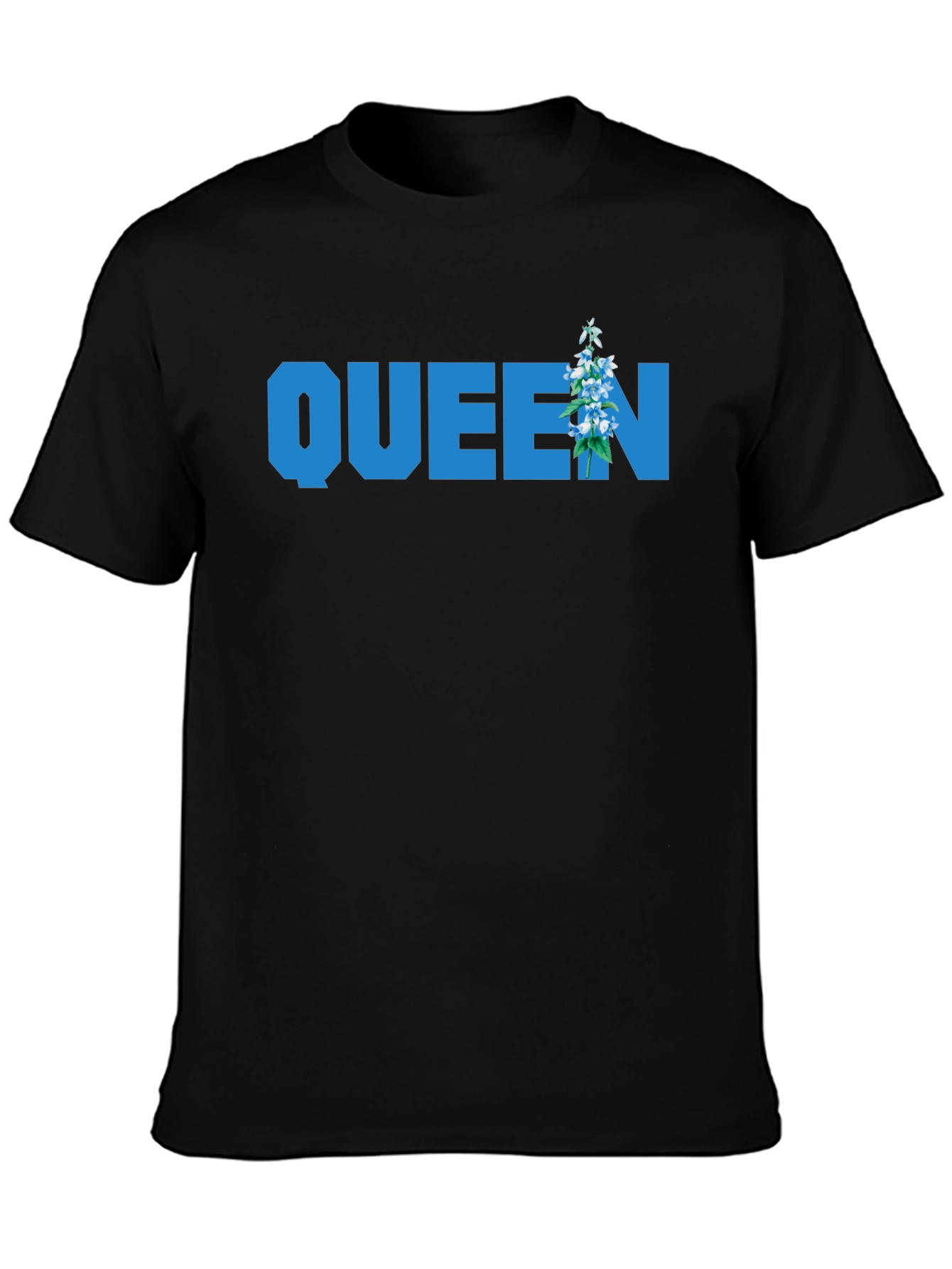 Black Floral Queen Graphic Tee -  Classic Comfort view 3