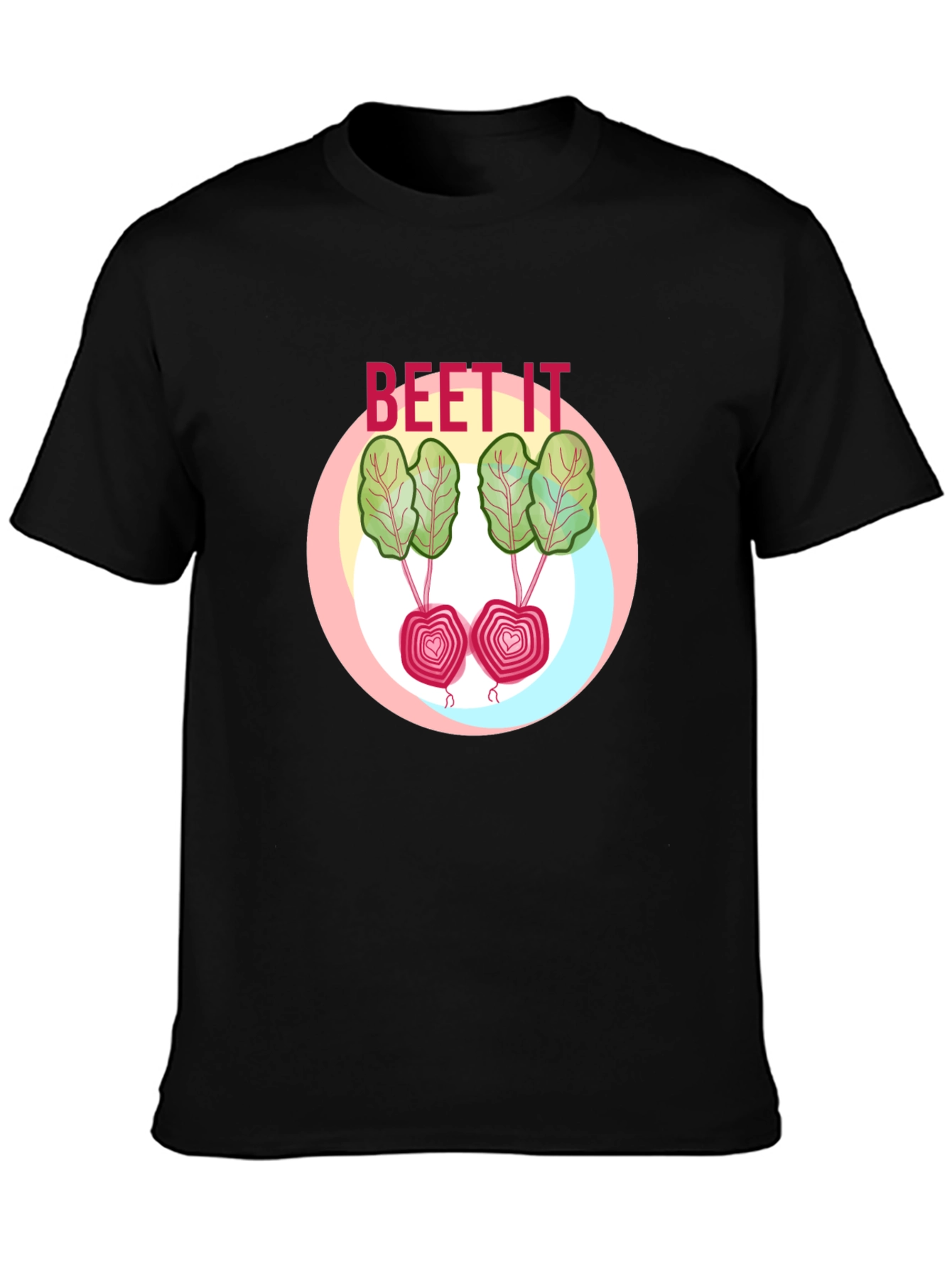 Black Beet It Graphic T-Shirt - Funny Vegetable Pun Tee view 3