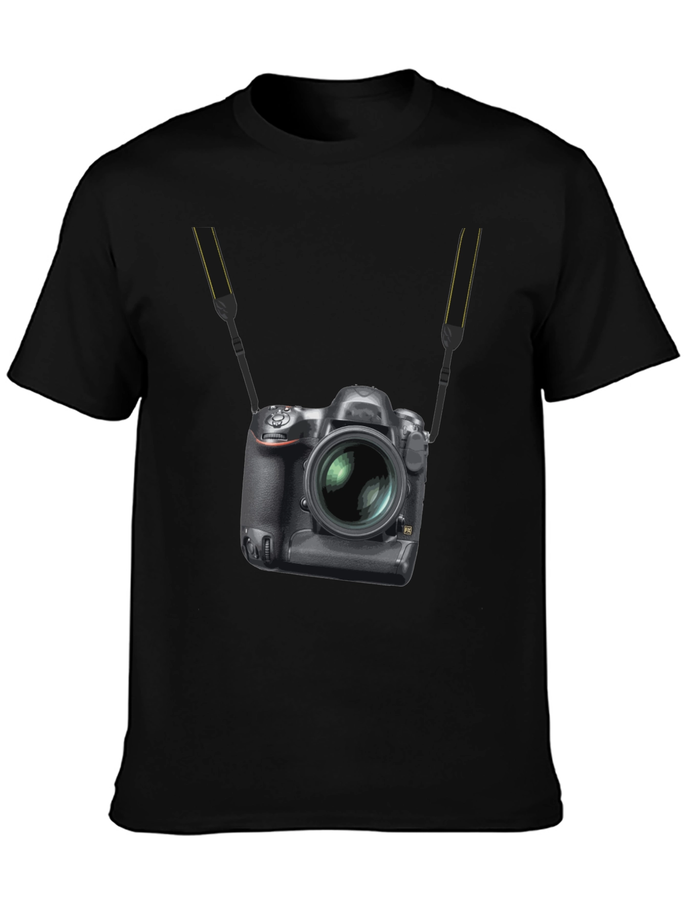 Black Camera Graphic Black T-Shirt view 3