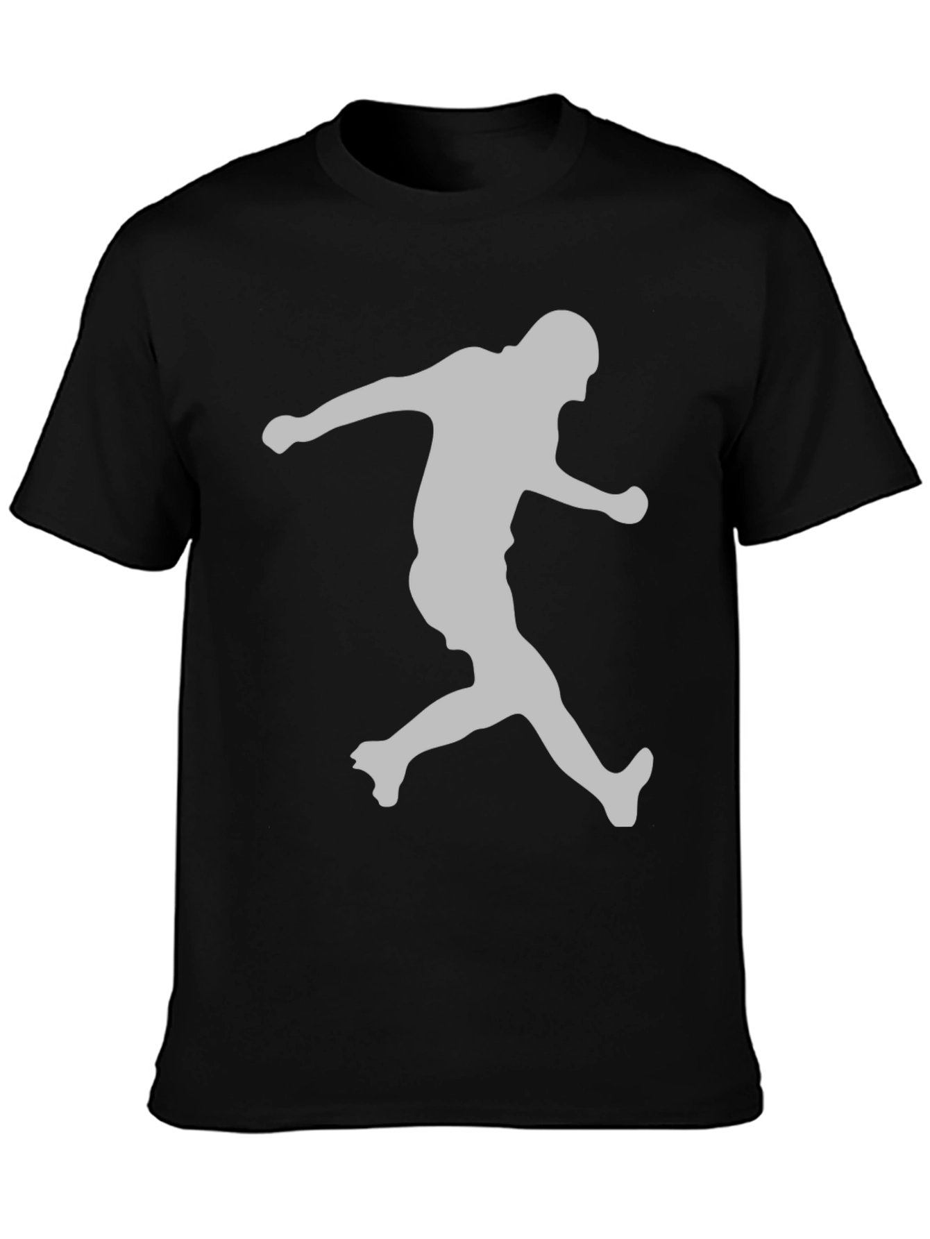 Black Men's Black Graphic Tee - Silhouette Print view 3