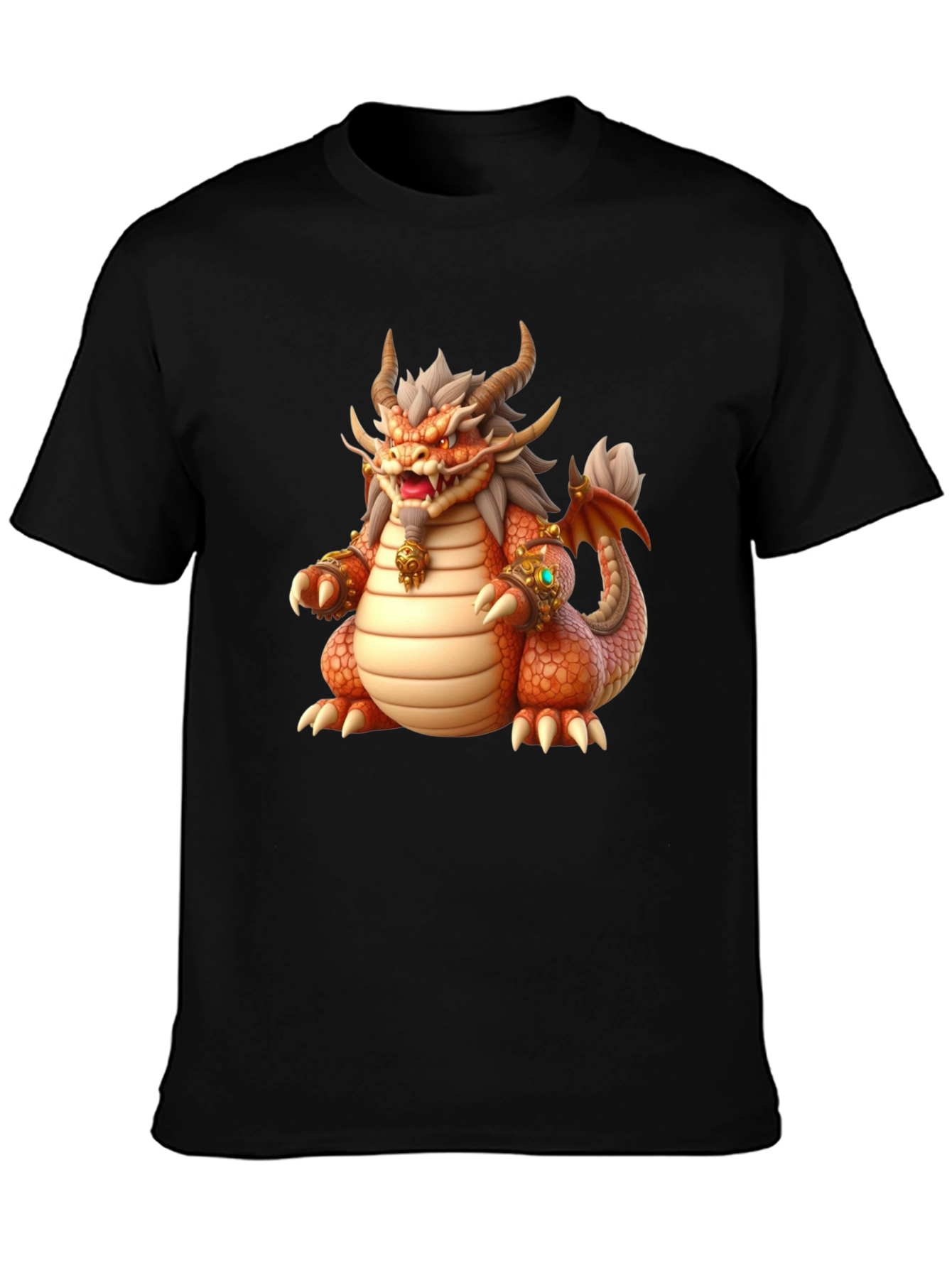 Black Dragon Graphic Tee - Fantasy Print view 3