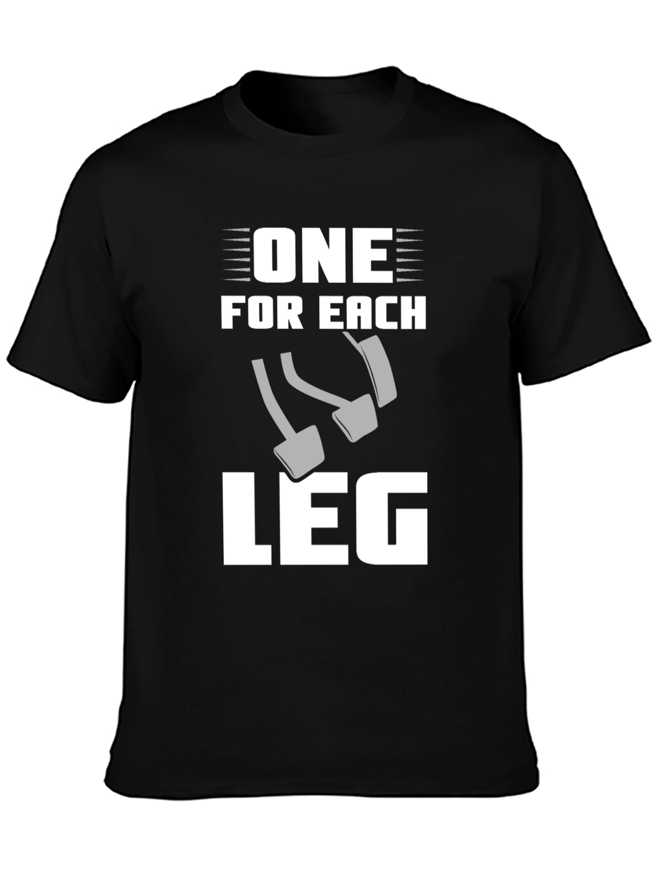 Black One For Each Leg Car Enthusiast T-Shirt view 3