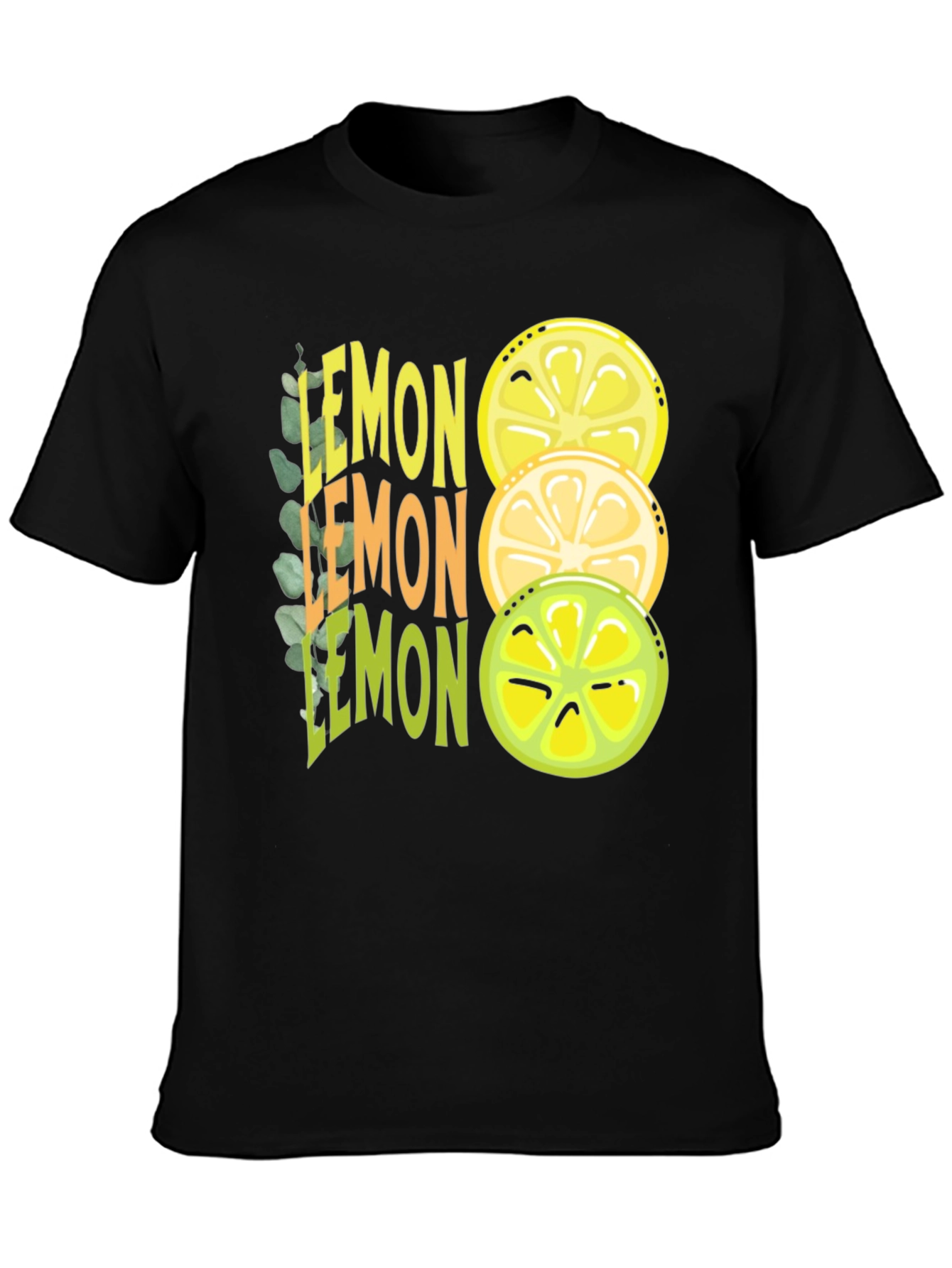 Black Lemon Graphic Tee - Funny Fruit Shirt view 3
