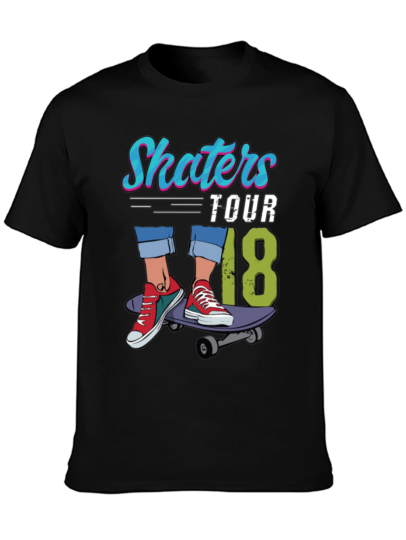Black Skaters Tour '18 Graphic T-Shirt view 3