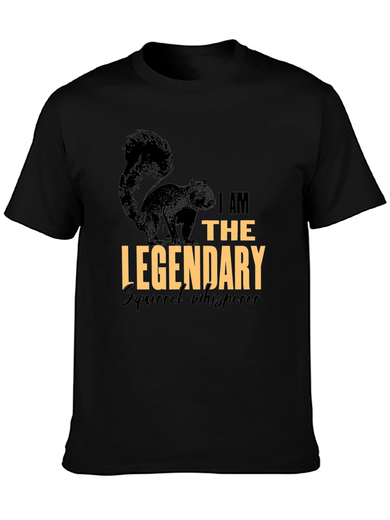 Black Legendary Squirrel Whisperer Graphic Tee view 3