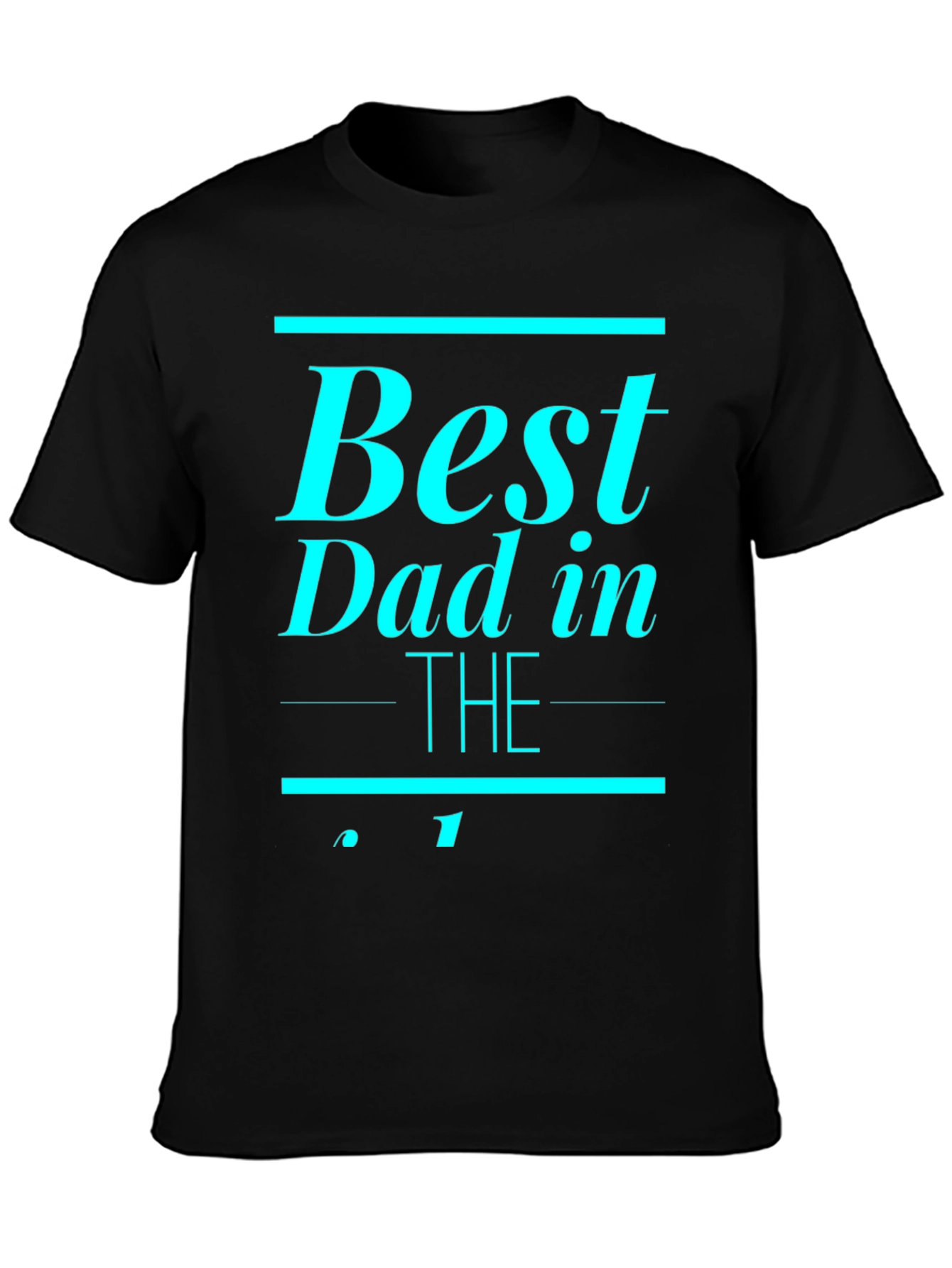 Black Best Dad in the Galaxy T-Shirt - Father's Day Gift view 3