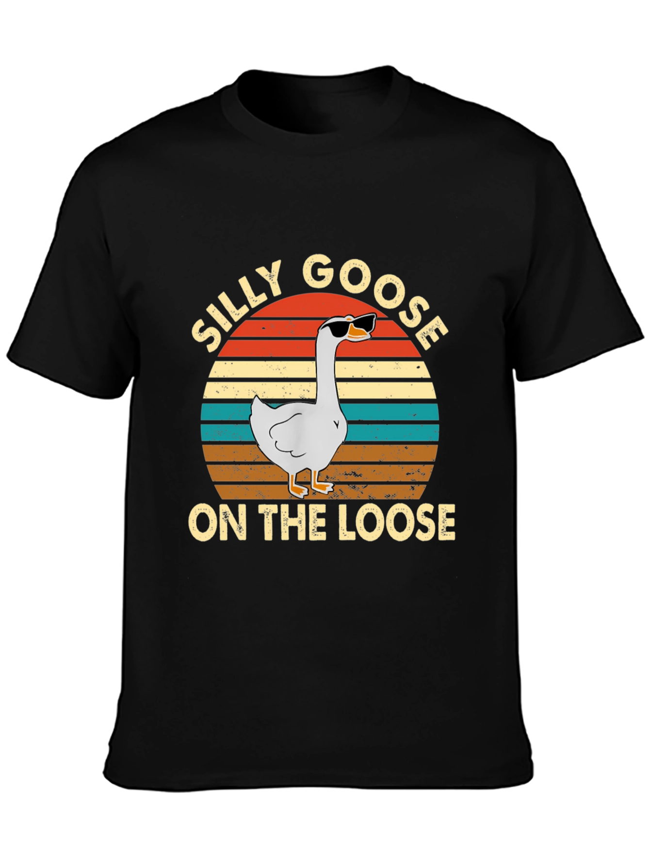 Black Silly Goose On The Loose Graphic T-Shirt view 3