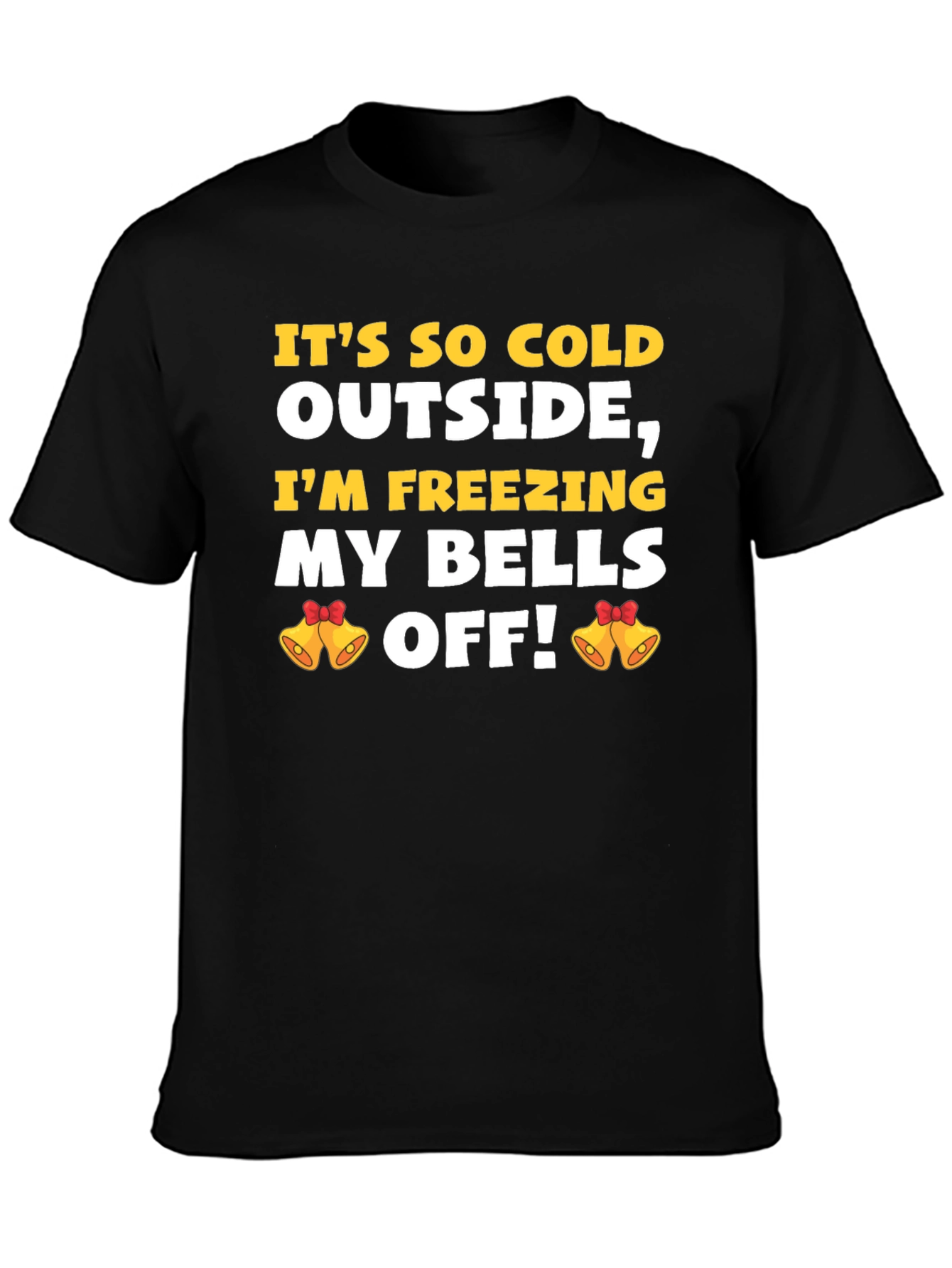 Black Funny Winter T-Shirt: It's So Cold! view 3