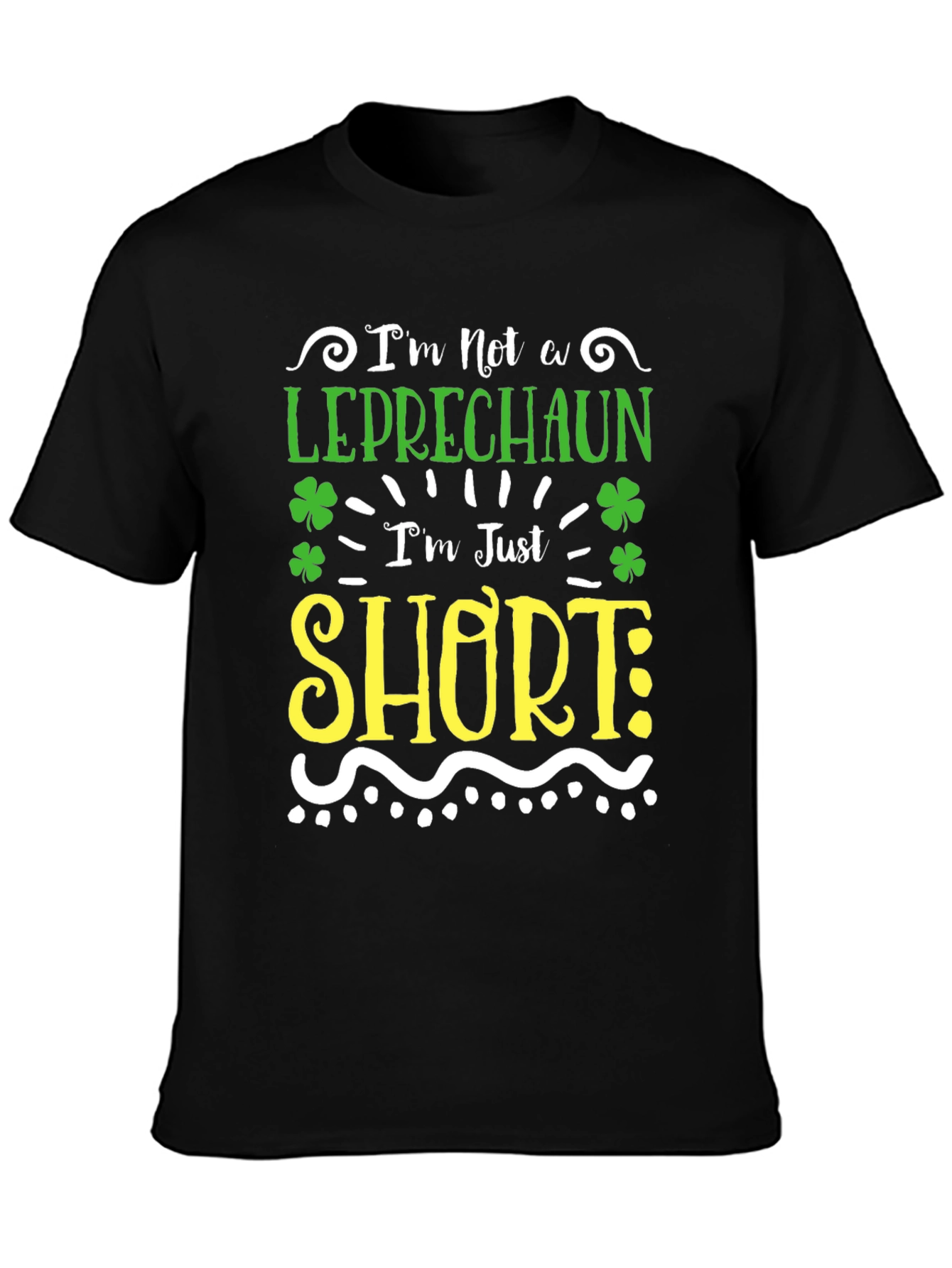 Black Funny St. Patrick's Day T-Shirt - Leprechaun Joke view 3