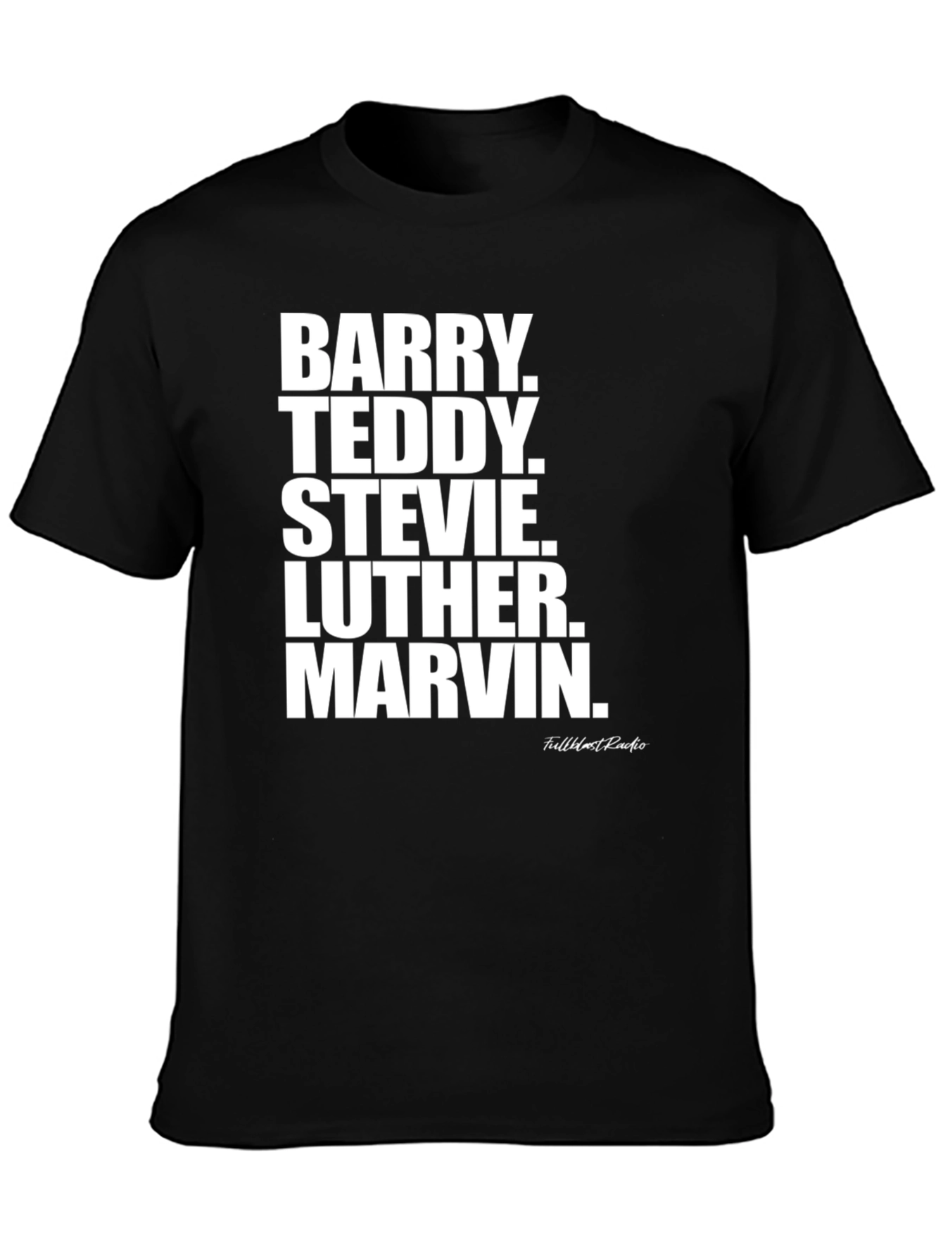 Black Barry Teddy Stevie Luther Marvin T-Shirt view 3