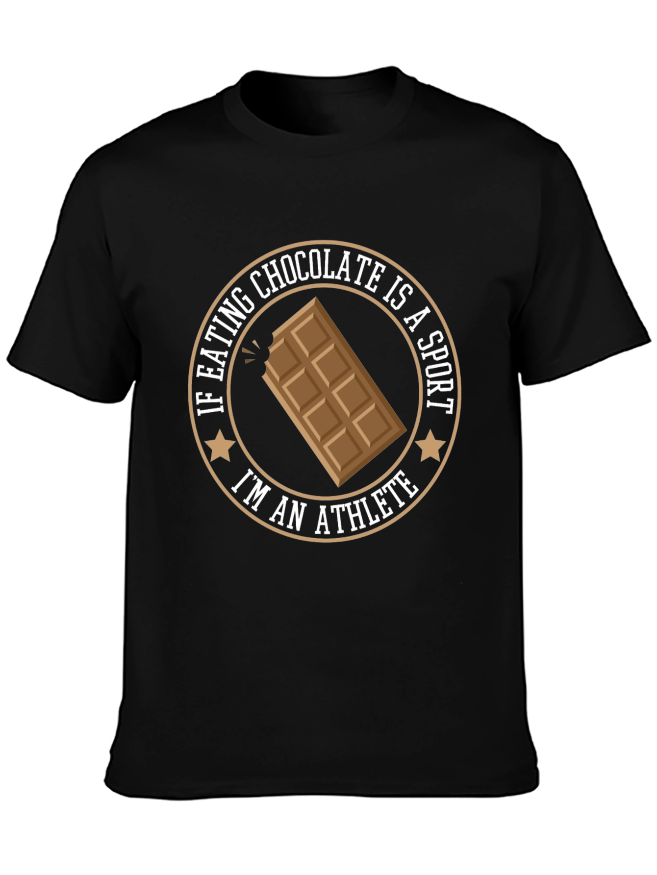 Black Chocolate Lover Athlete T-Shirt view 3