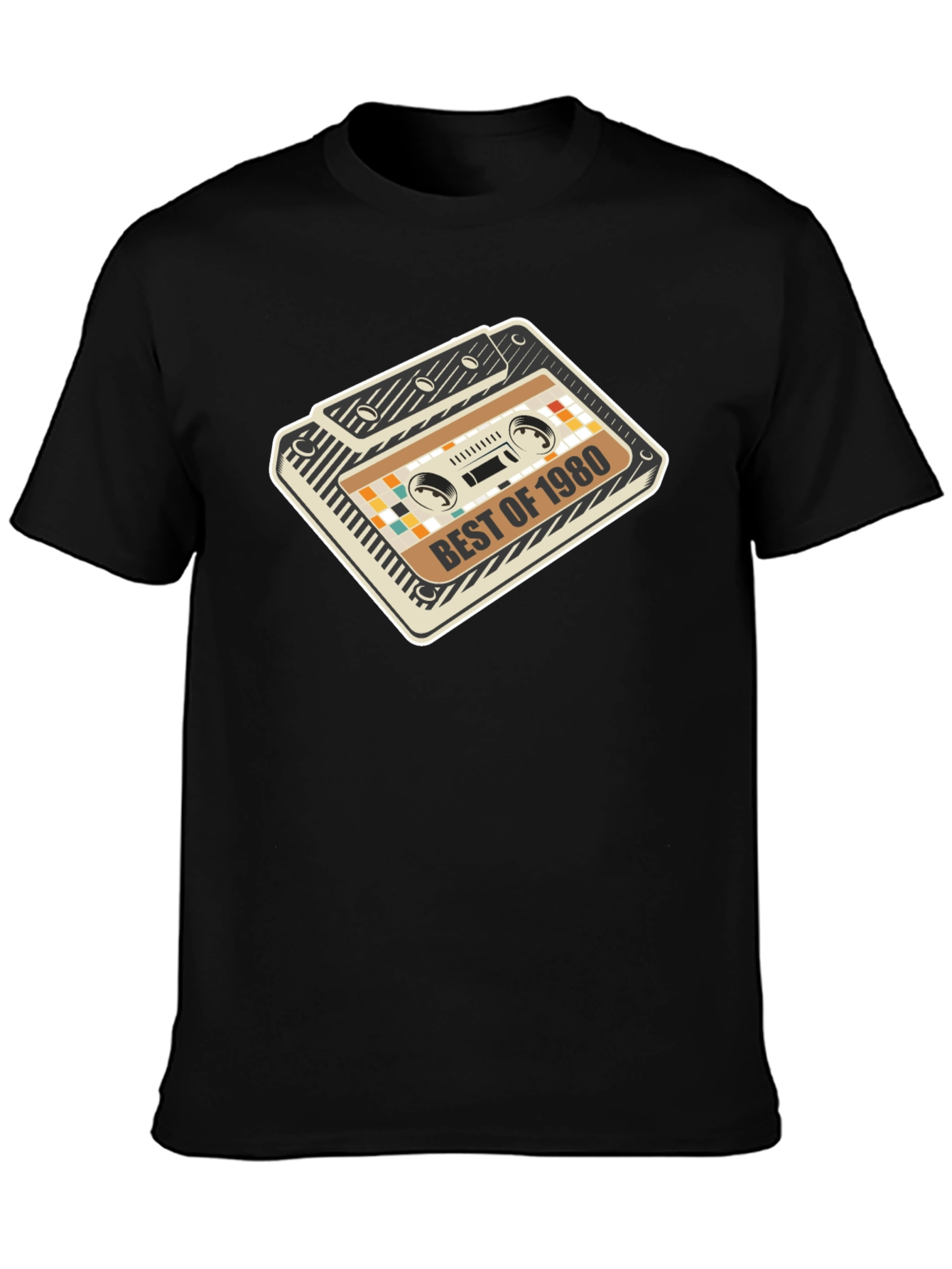 Black Best of 1980 Cassette Tape Graphic Tee view 3