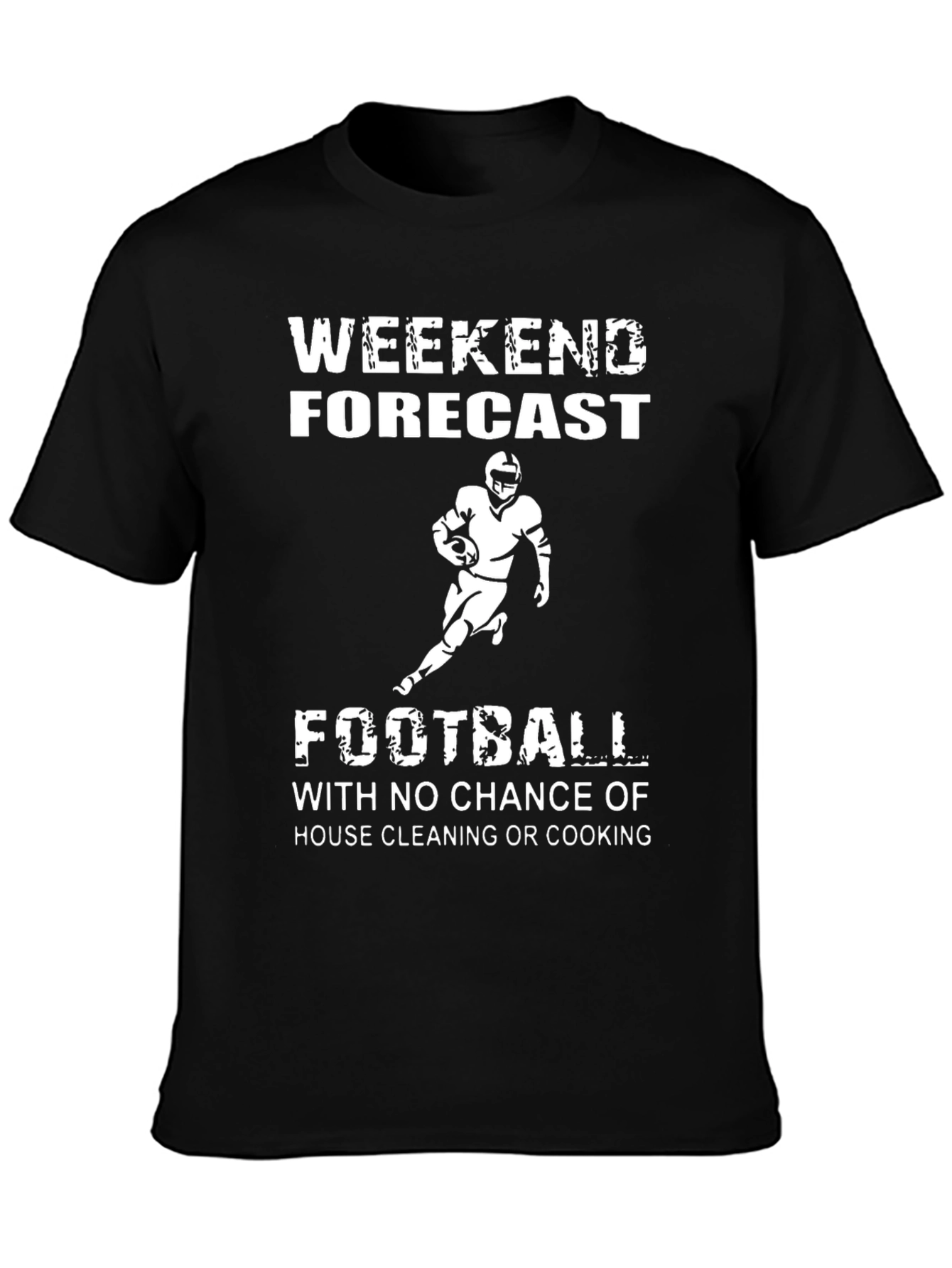 Black Weekend Forecast Football T-Shirt view 3