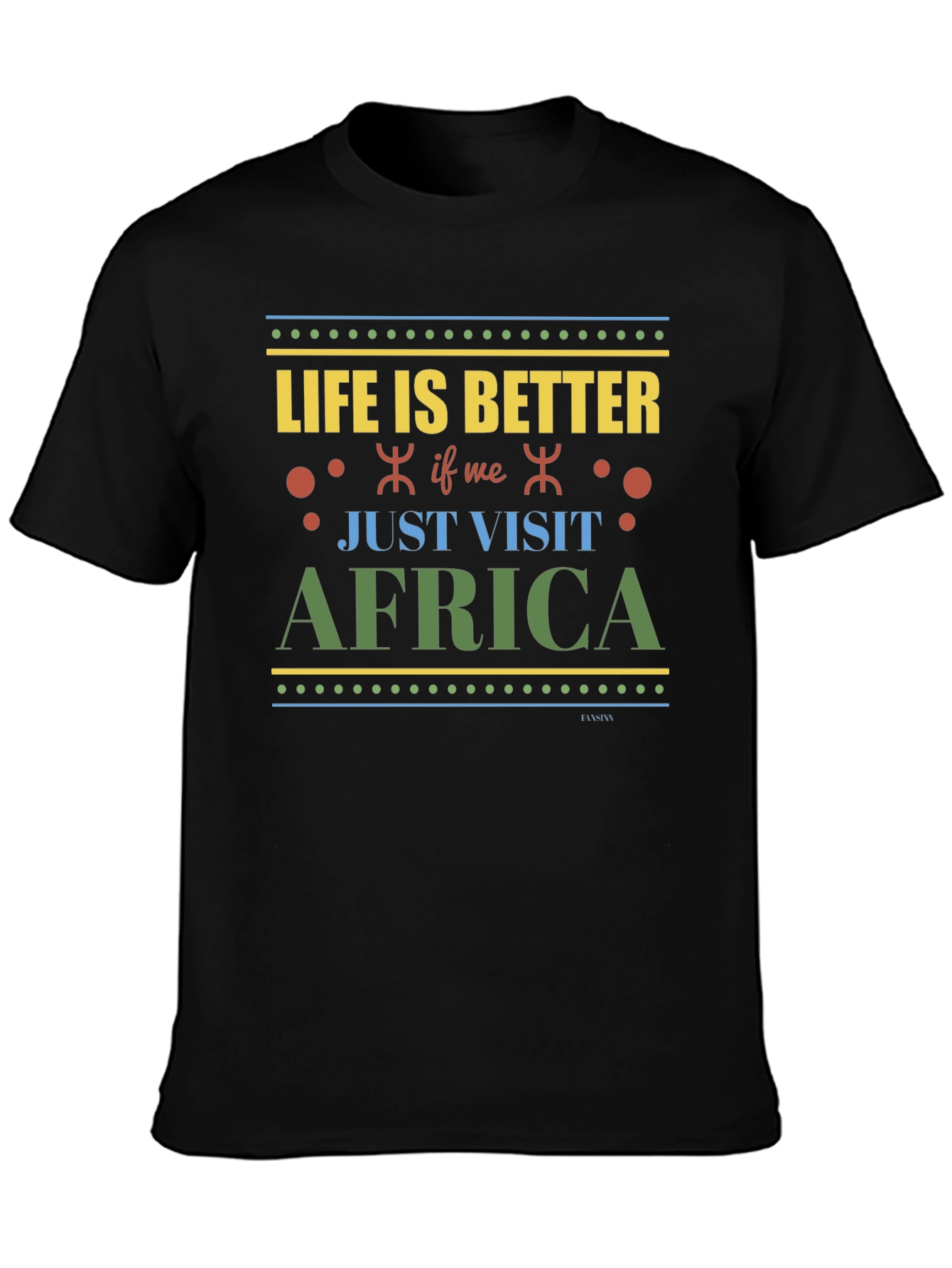 Black Life is Better in Africa Black T-Shirt view 3