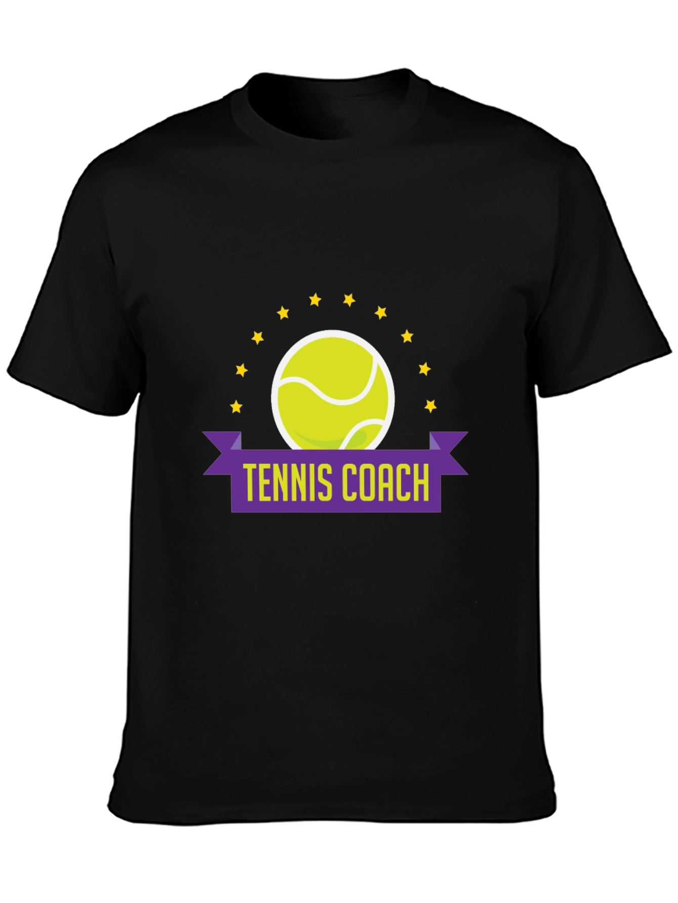 Black Tennis Coach Graphic Tee view 3