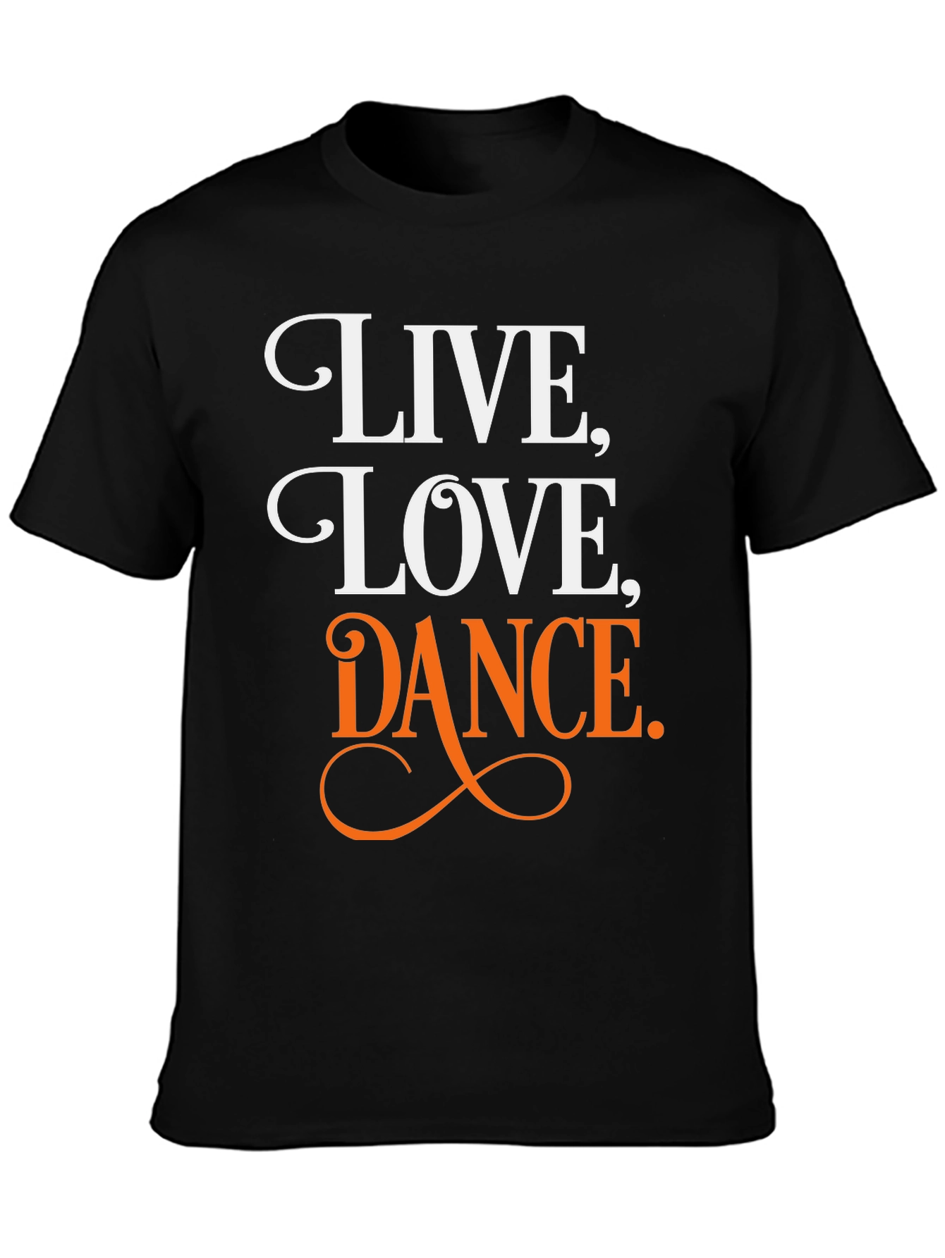 Black Live, Love, Dance Graphic Tee - Black T-Shirt view 3
