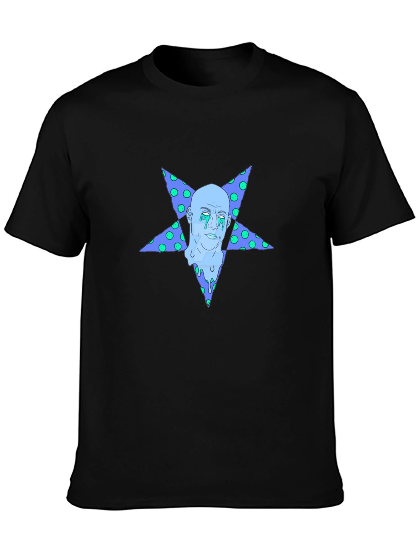 Black Starman Graphic Tee - Unique Men's Black T-Shirt view 3