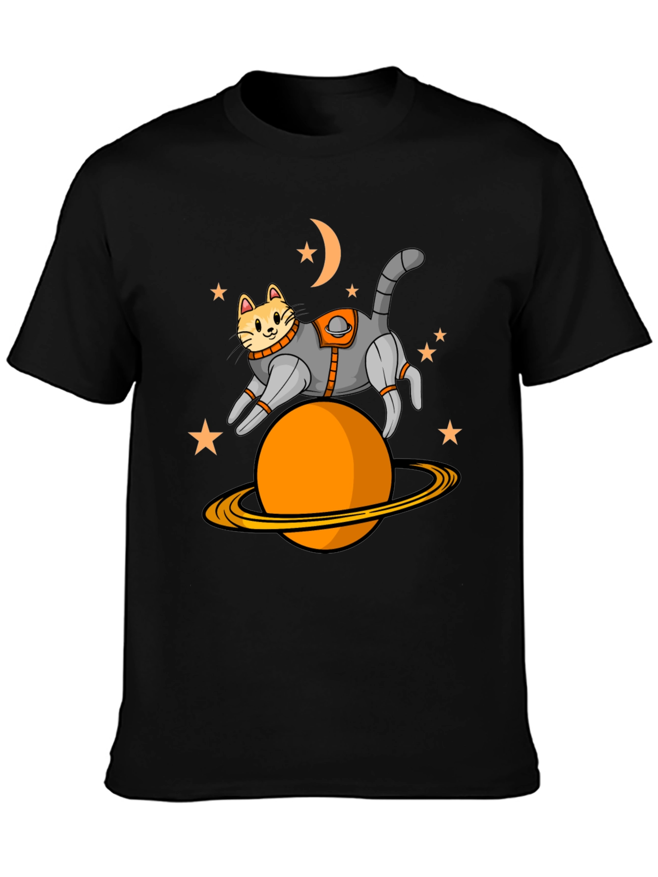 Black Cat Astronaut T-Shirt view 3